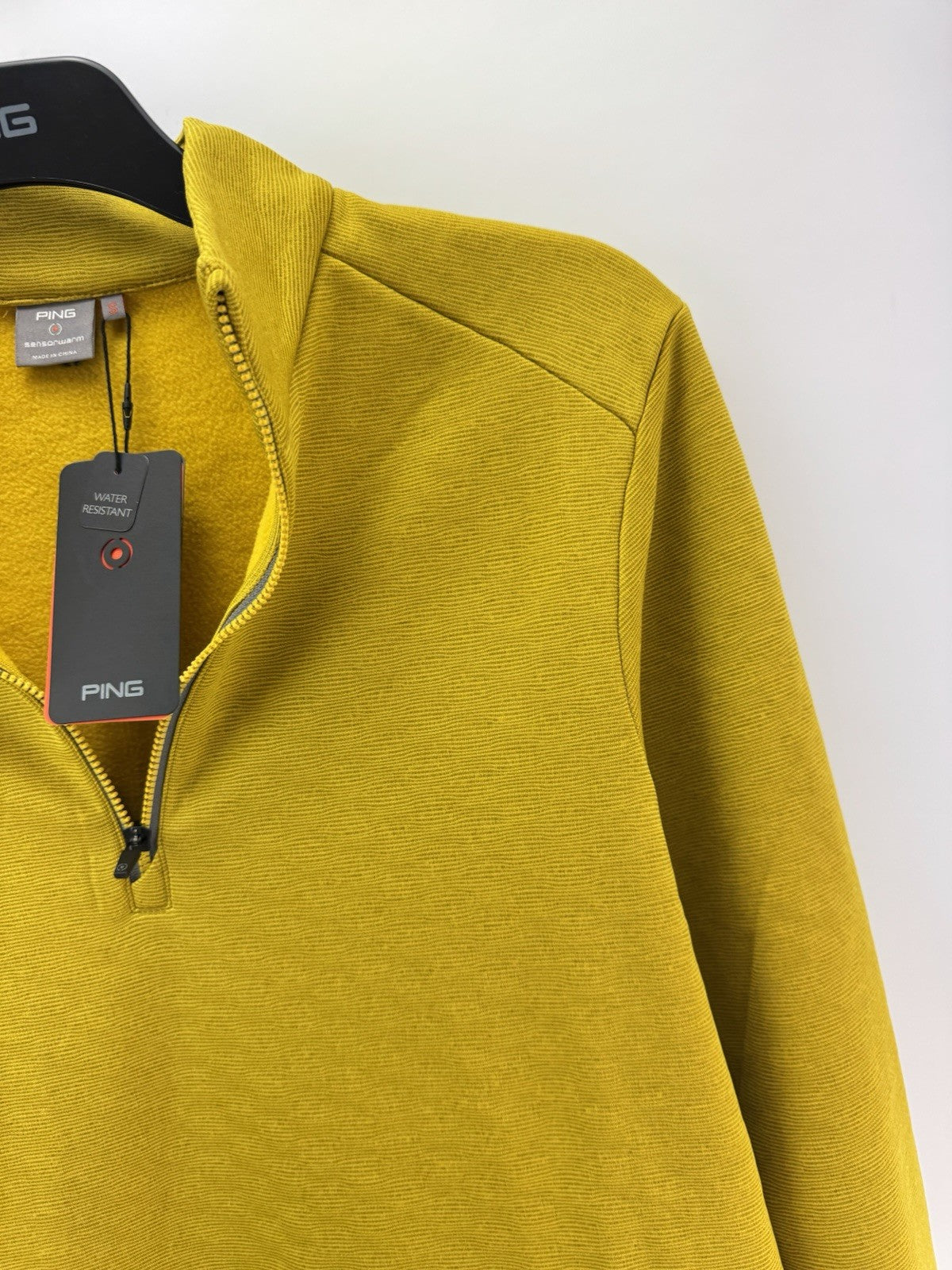 Ping Golf Mens Pullover Bexton Fleece 1/2 Zip /Yellow /UK Small /New /278644