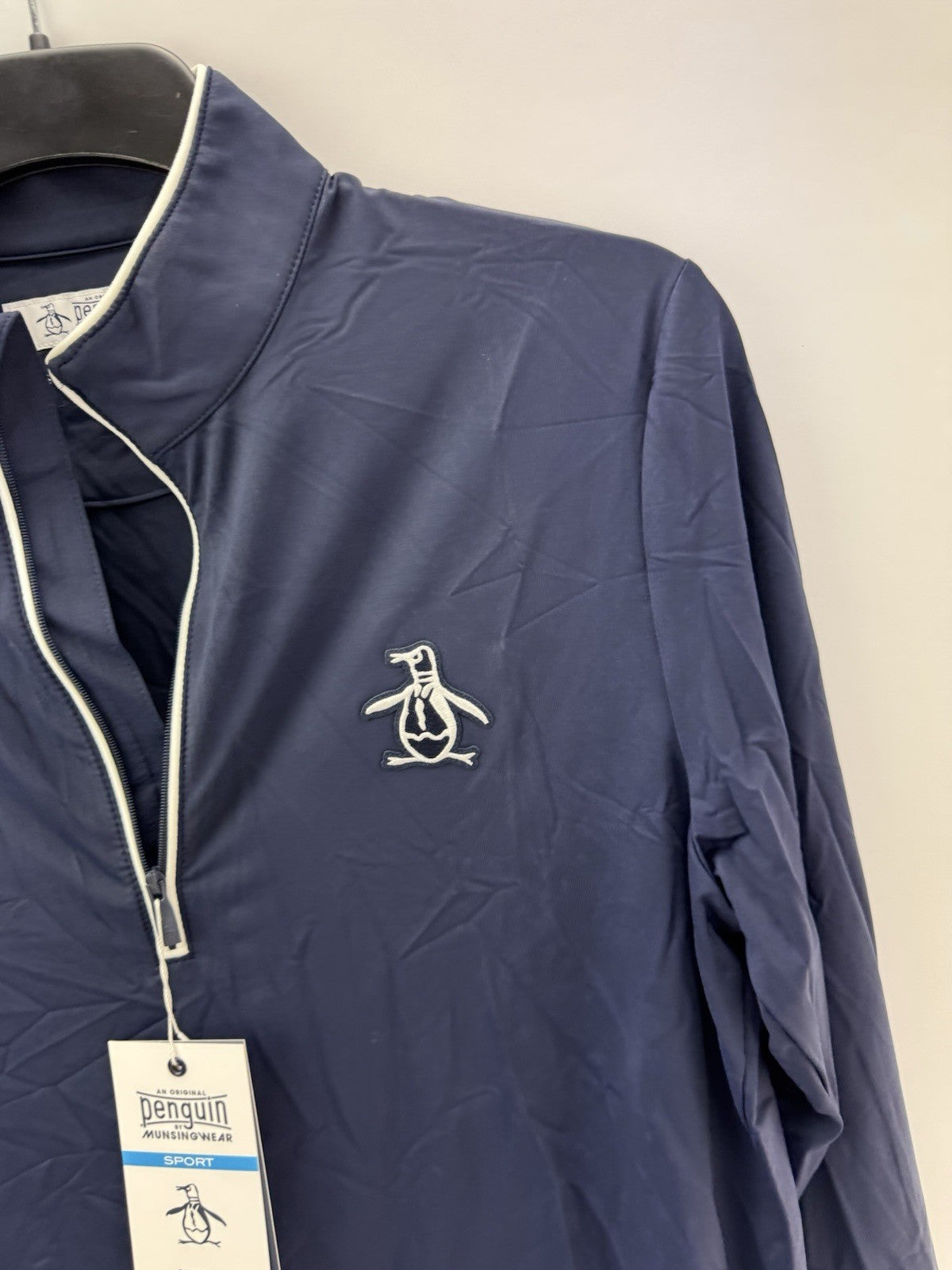 Original Penguin Golf Performance 1/4 Zip Earl Pullover Lightweight UK M /252504