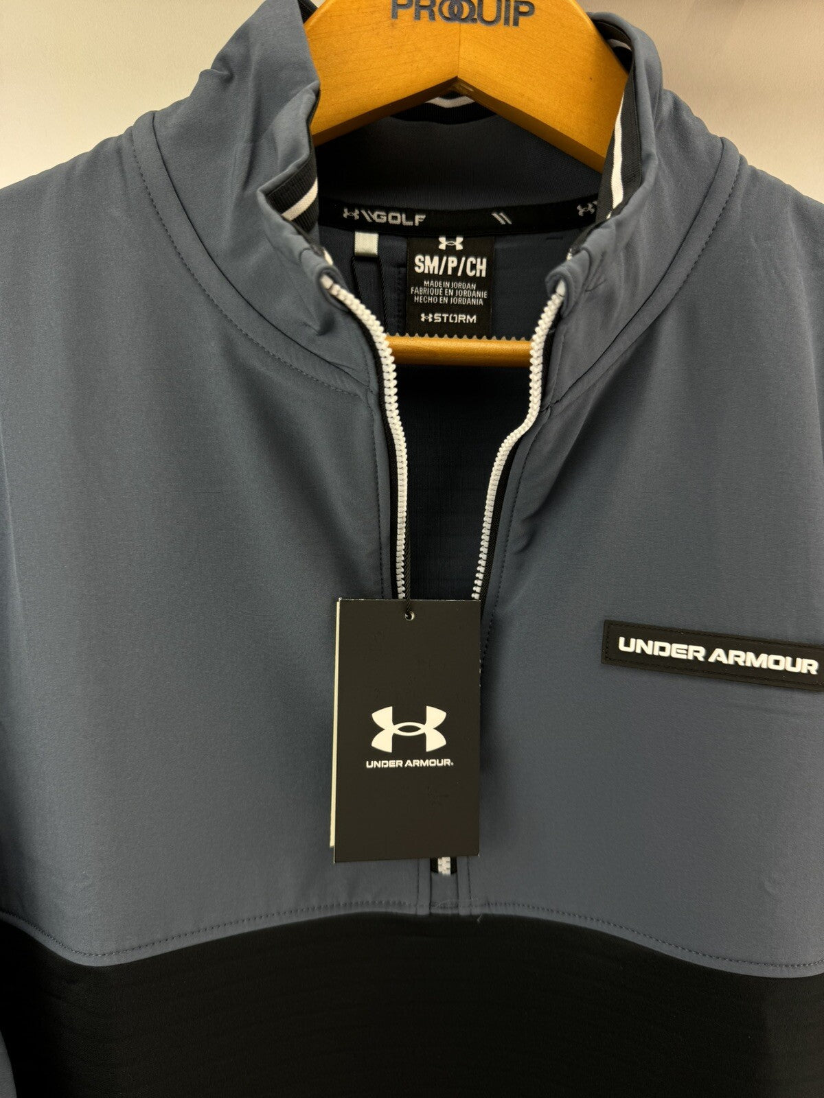 Under Armour Storm Pullover Mens Daytona 1/2 Zip UK Small /Navy/Grey /New/207344