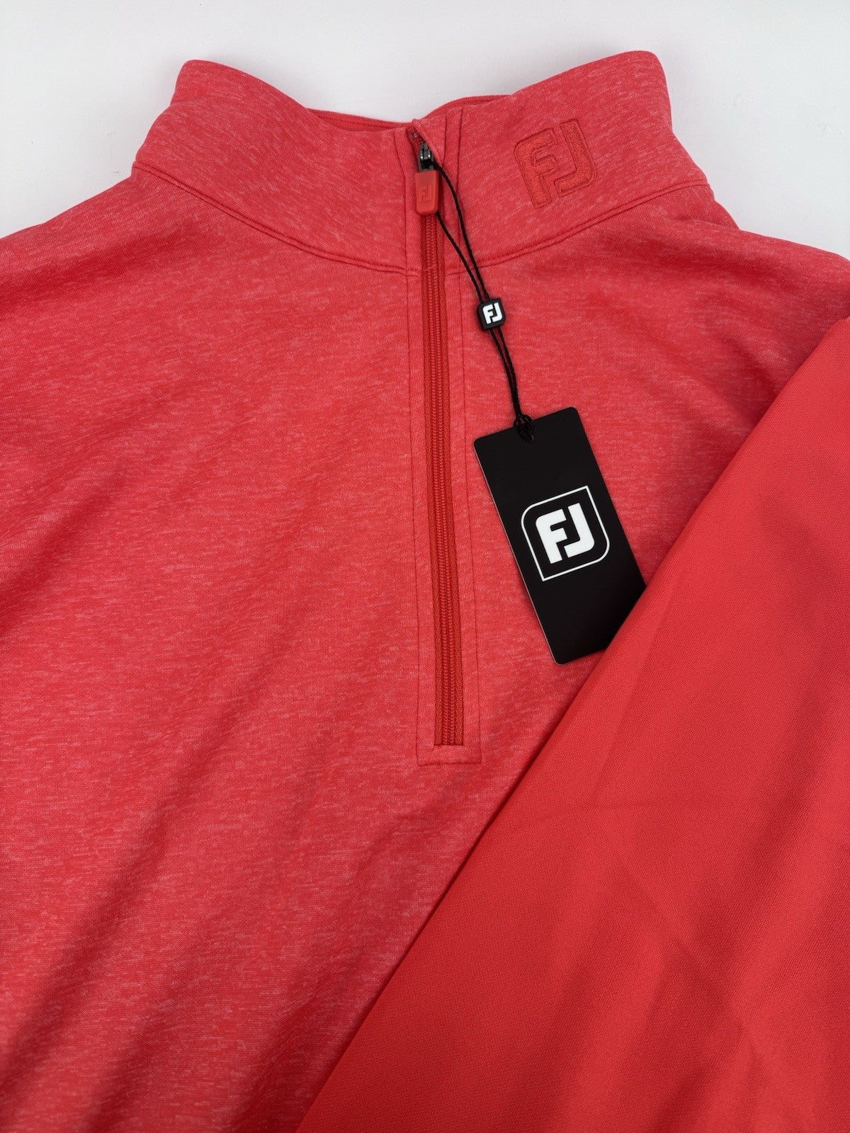 FootJoy Men’s Tonal Heather Chill-Out Golf Pullover Men's Size Large Red/3151911