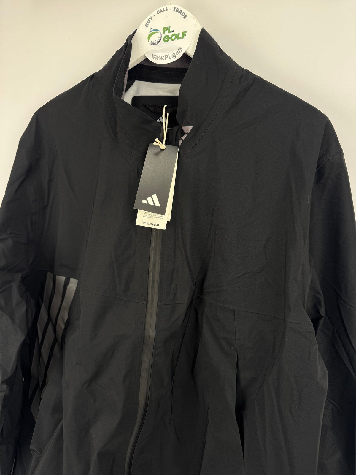 Adidas ClimaProof Black Golf Jacket Men's Large Waterproof Lightweight/325152