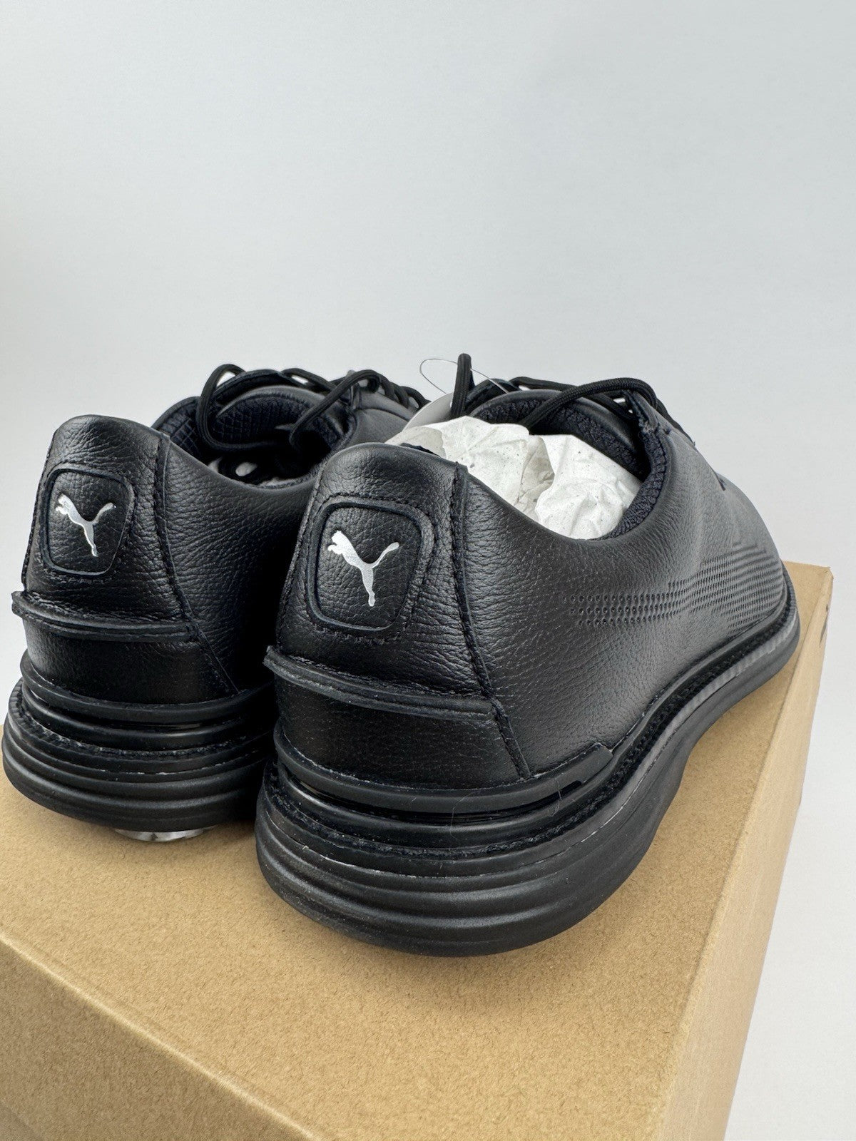 Puma Royale Spiked Golf Shoes Men's Size UK 10.5 Black Waterproof Comfort/320976
