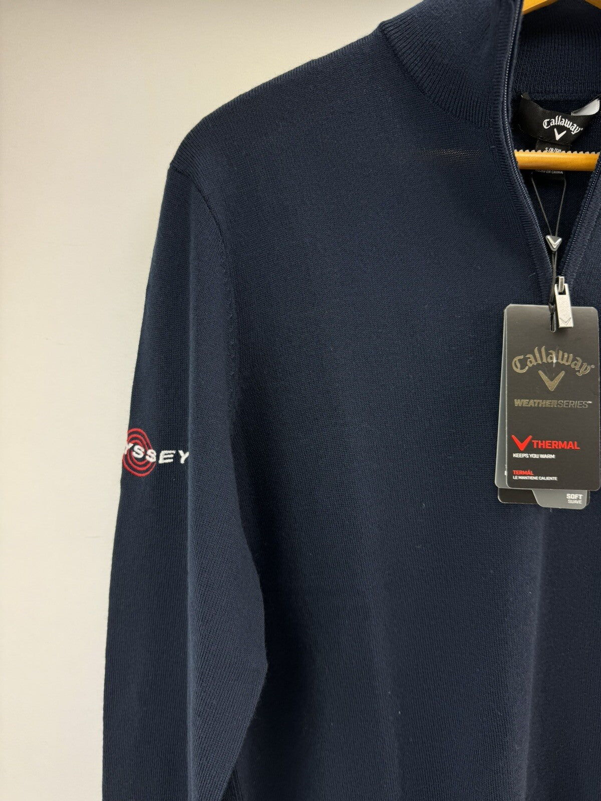Callaway Odyssey Mens Pullover Blended Merino Thermal UK Small /Navy /New /199962