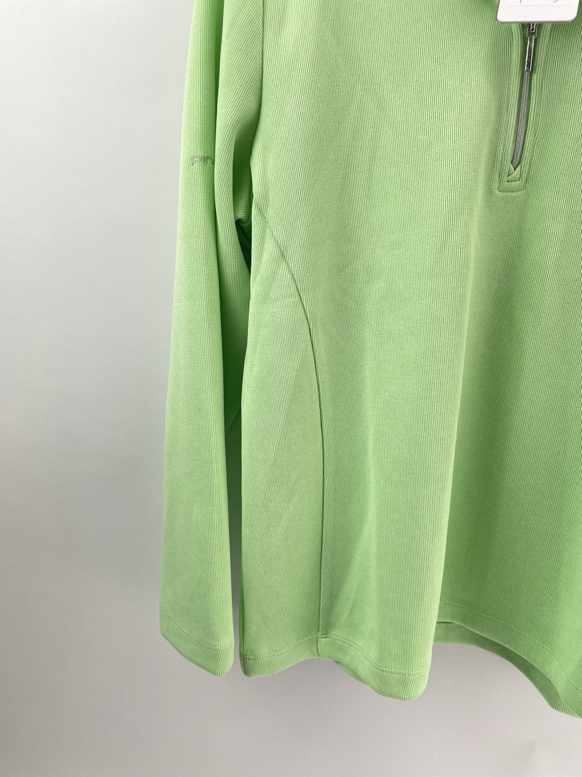 Ping Golf Ladies Pullover Lyla Size UK 16 1/2 Zip /Green /New /280991
