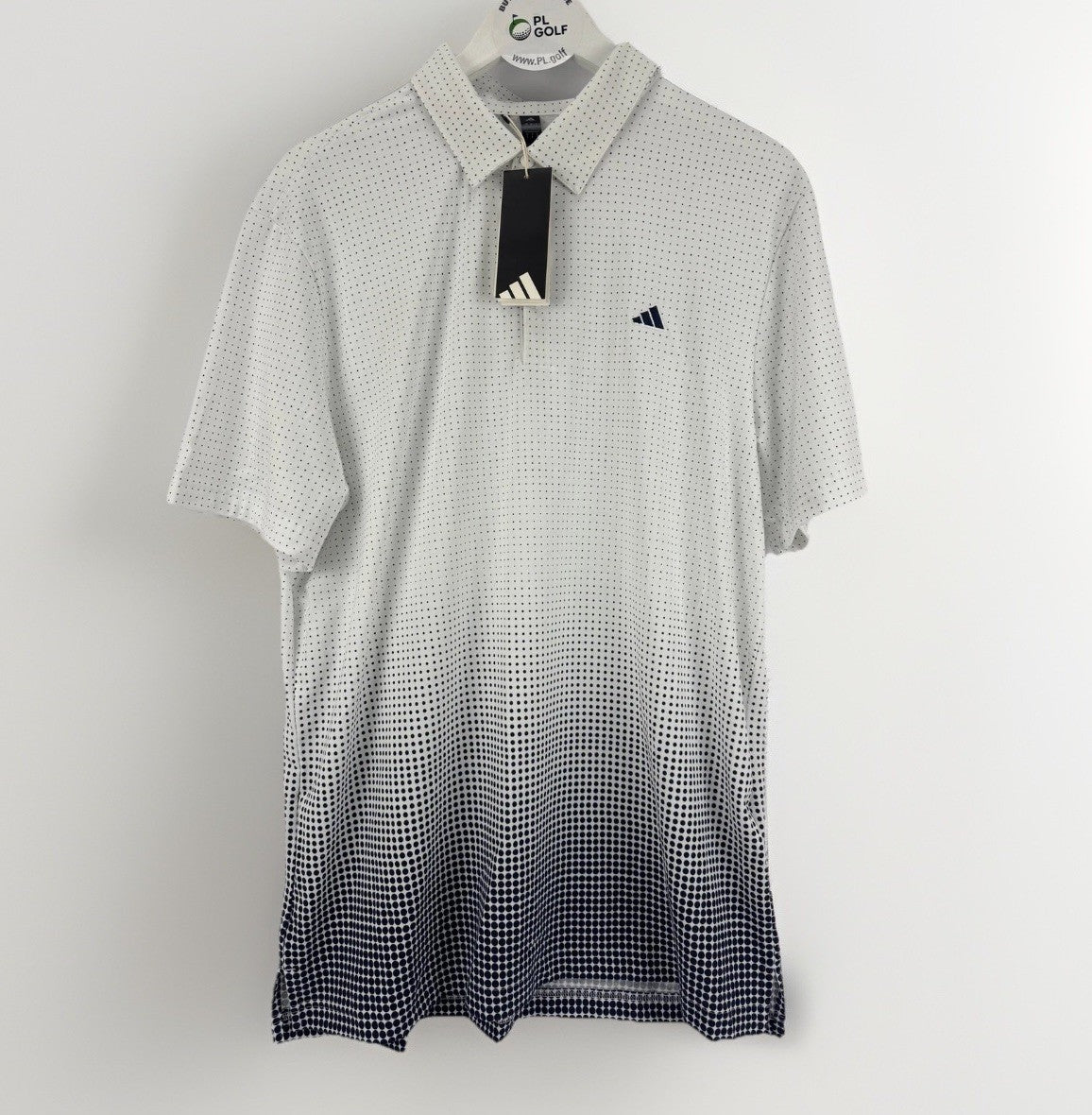 Adidas Go-To Rise Print Polo Shirt Men's Golf Size Large White/327990