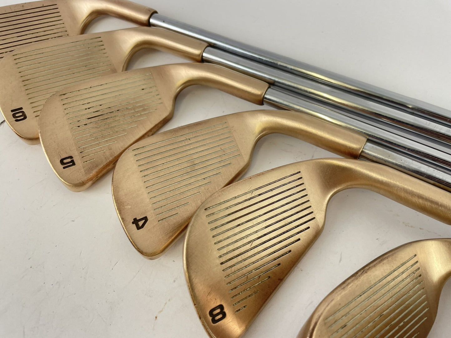 Prima III Golf Copper Irons Made In USA 4-PW Regular Steel /Left /New Grips/62977