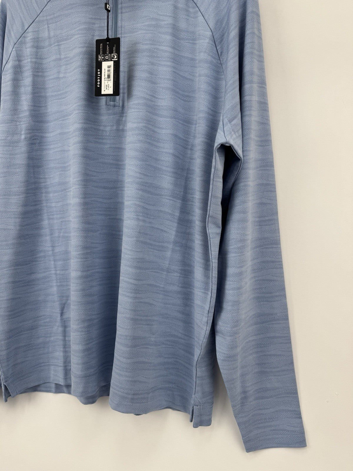 FootJoy Golf Wave Jacquard Chill-Out Zip Pullover Men's Size XL Blue Jay/330414
