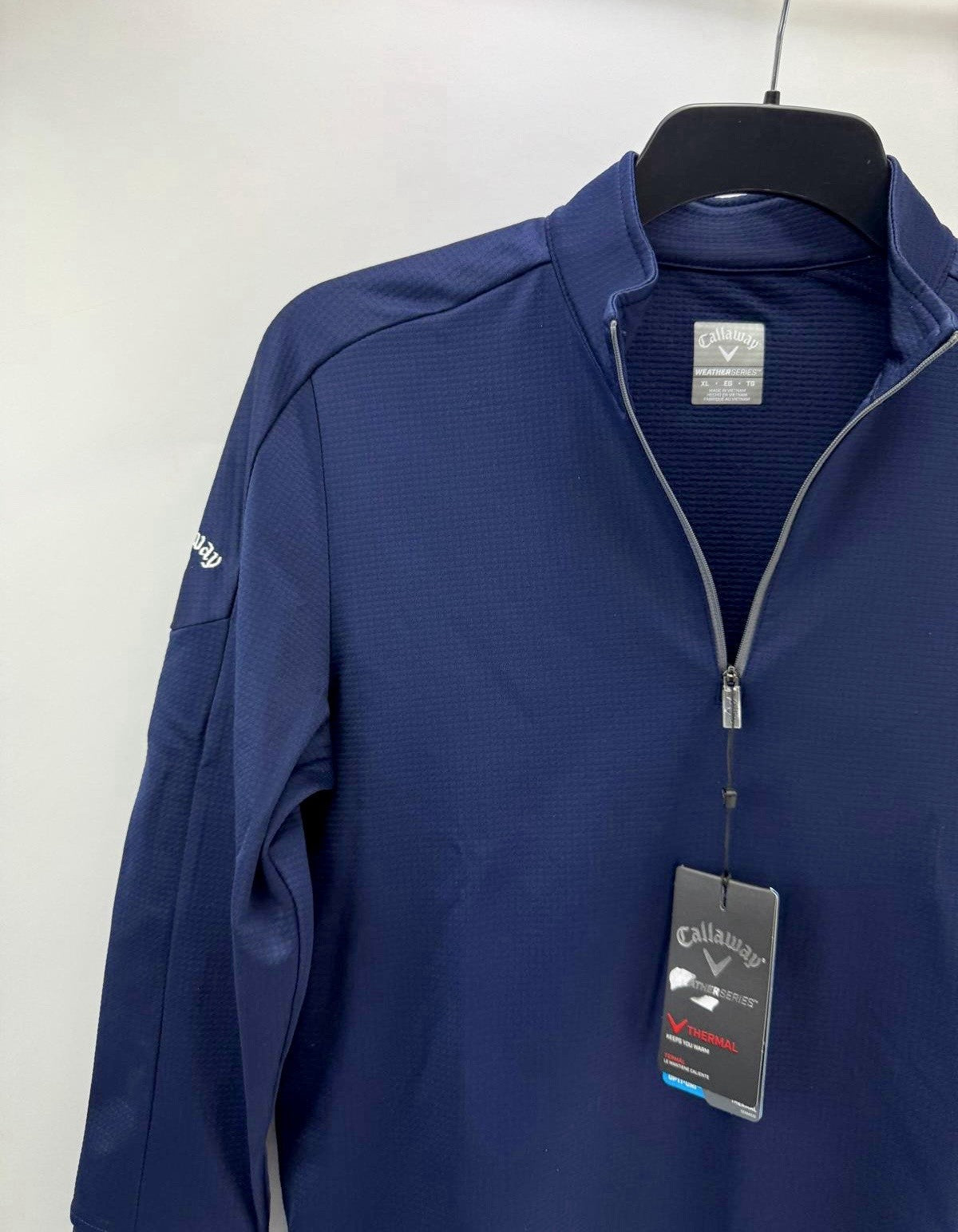 Junior Callaway Weather Series Long Sleeve Pullover 1/4 Zip Navy Size XL/ 275582