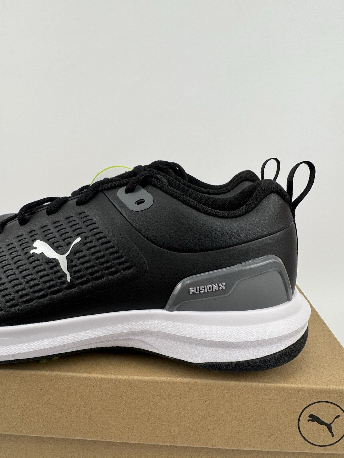 Puma Fusion Plus Spiked Golf Shoes Men's Size 7.5 Black Waterproof/323101