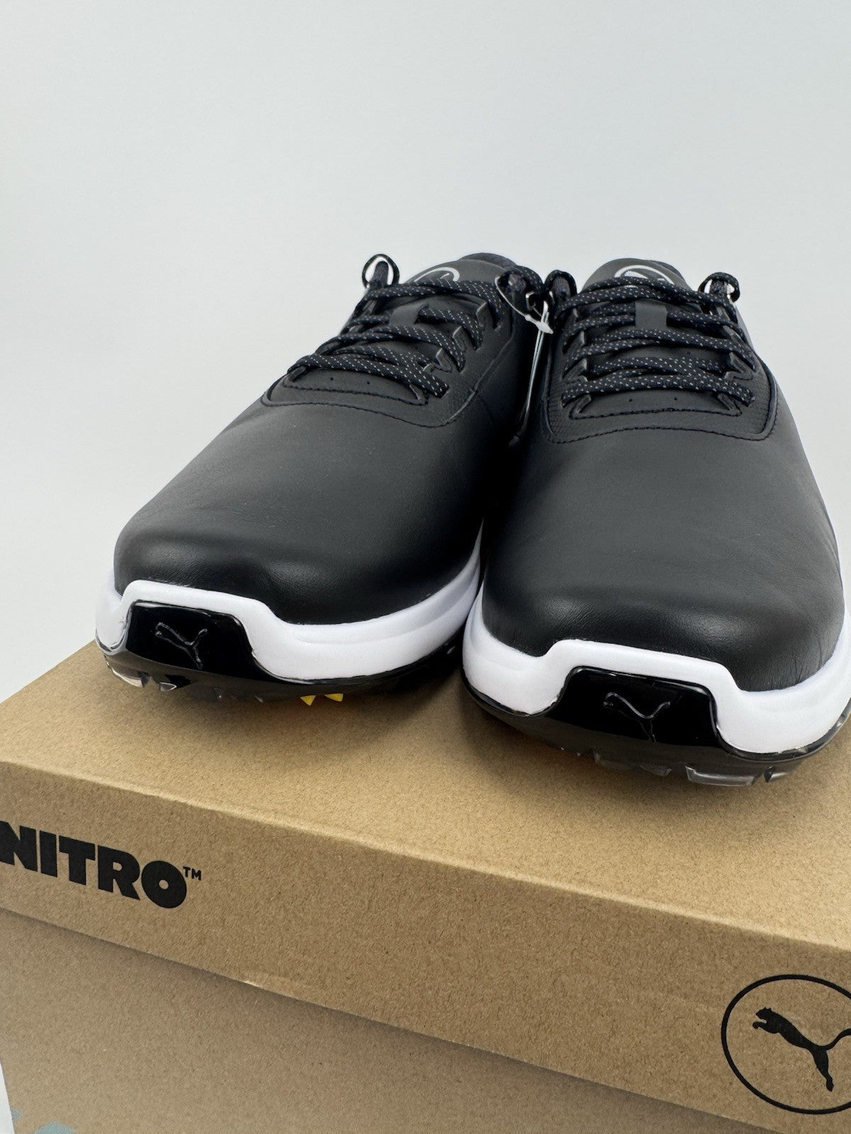 Puma Phantomcat Nitro Men's Golf Shoes Size UK 10 Black Silver Yellow/3234210