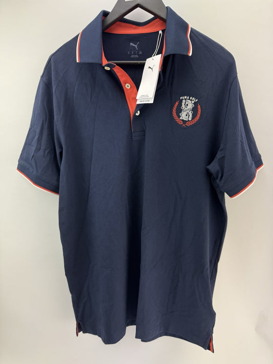 Puma Golf Mens Polo Shirt Modalon Queen City UK Large /Navy /New /285230
