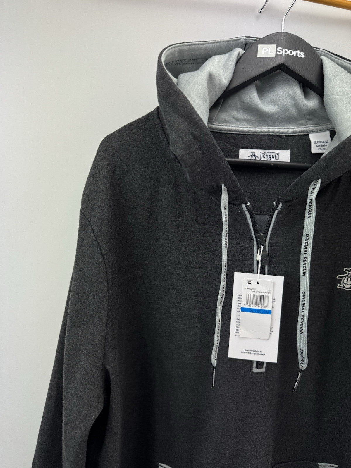 Original Penguin Golf Hoodie 1/4 Zip Earl Colour Block UK XL /Grey /New /300612