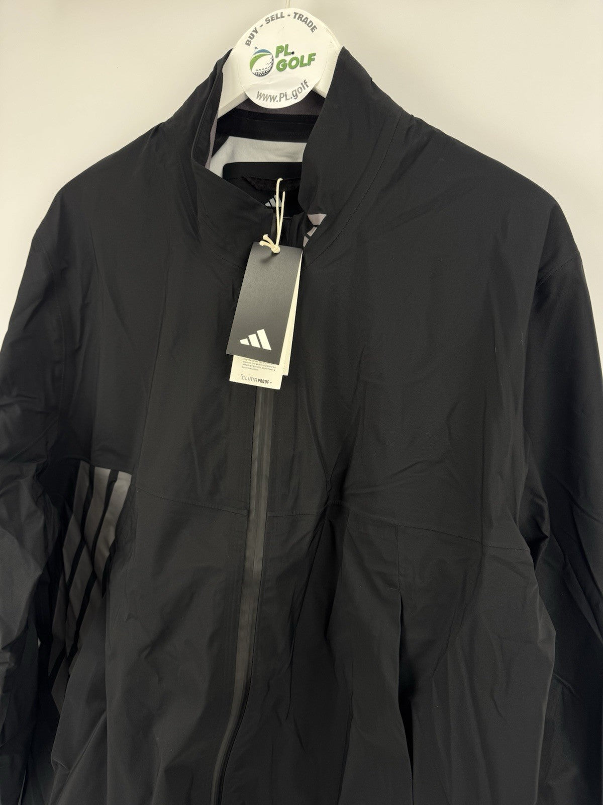 Adidas ClimaProof Black Golf Jacket Men's Medium Waterproof Lightweight/325173