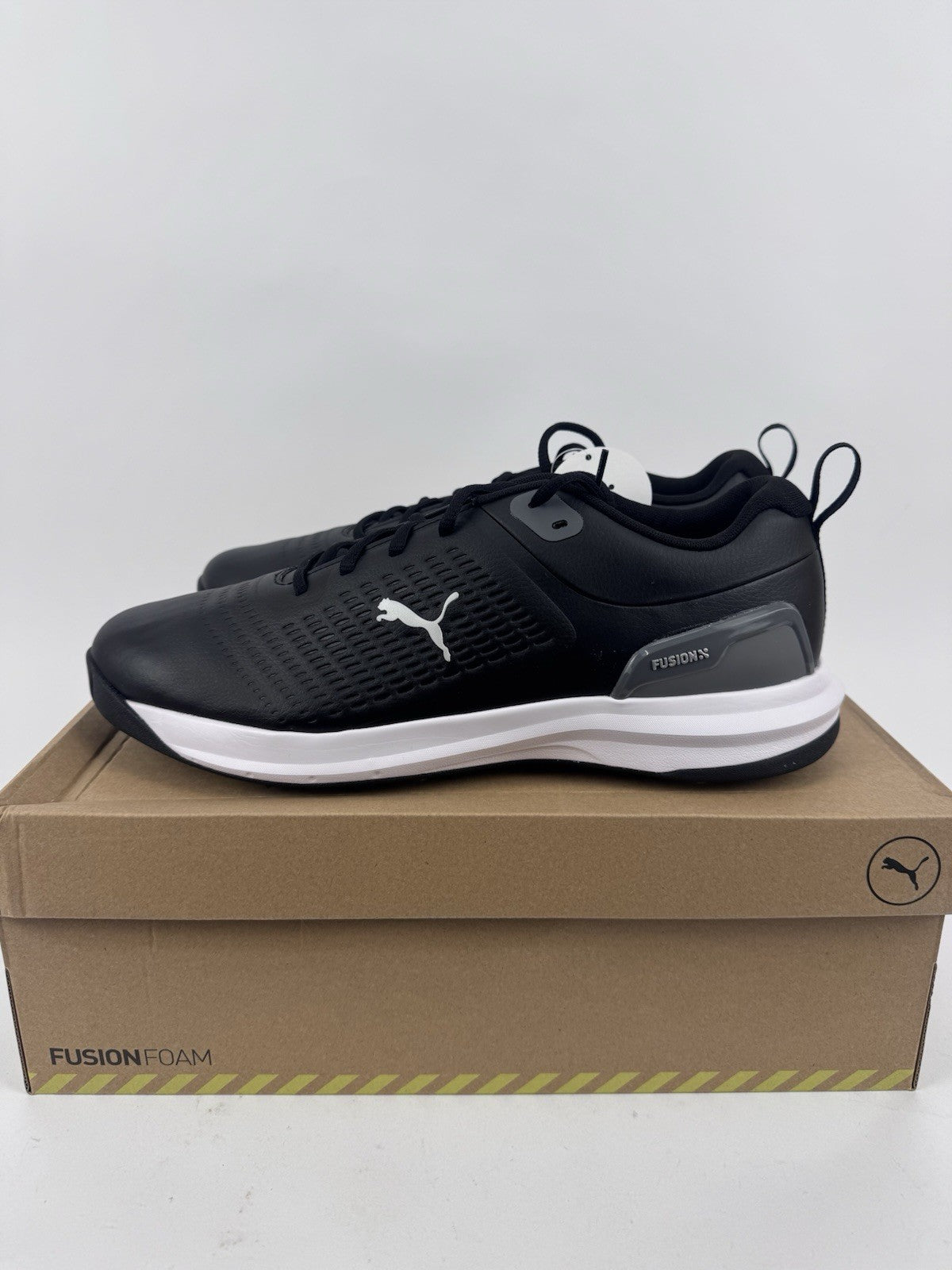 Puma Fusion Plus Spiked Golf Shoes Men's Size UK 12 Black Waterproof/320280