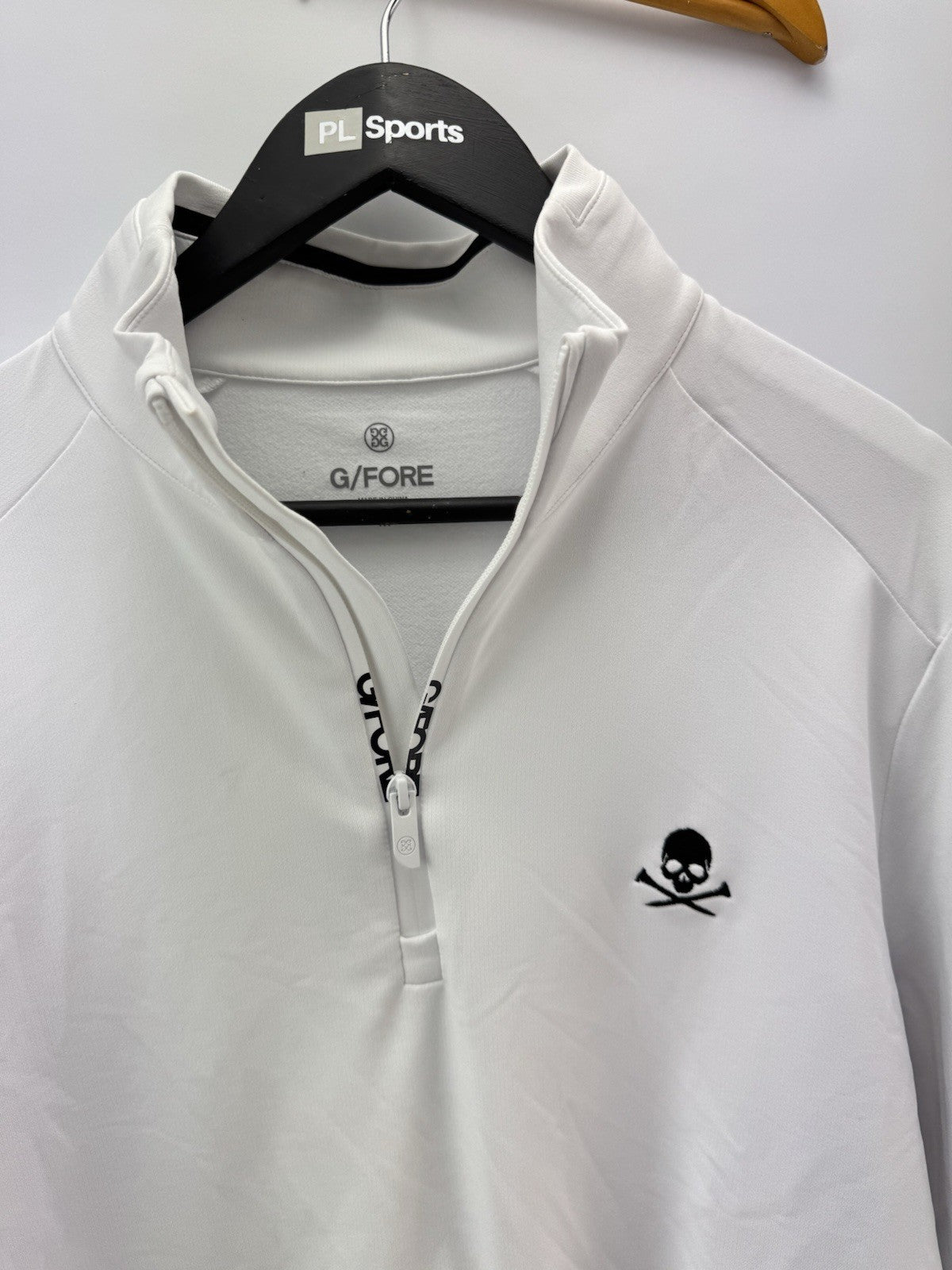 G Fore Golf Pullover 1/4 Zip Brushed Back Tech UK Medium /White /New /286803