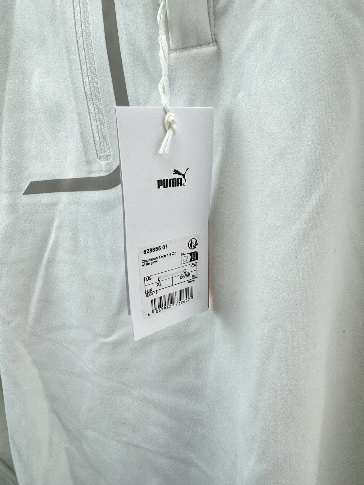 Puma Golf Mens 1/4 Zip Pullover Cloudspun Tech UK XL /White /New /294907