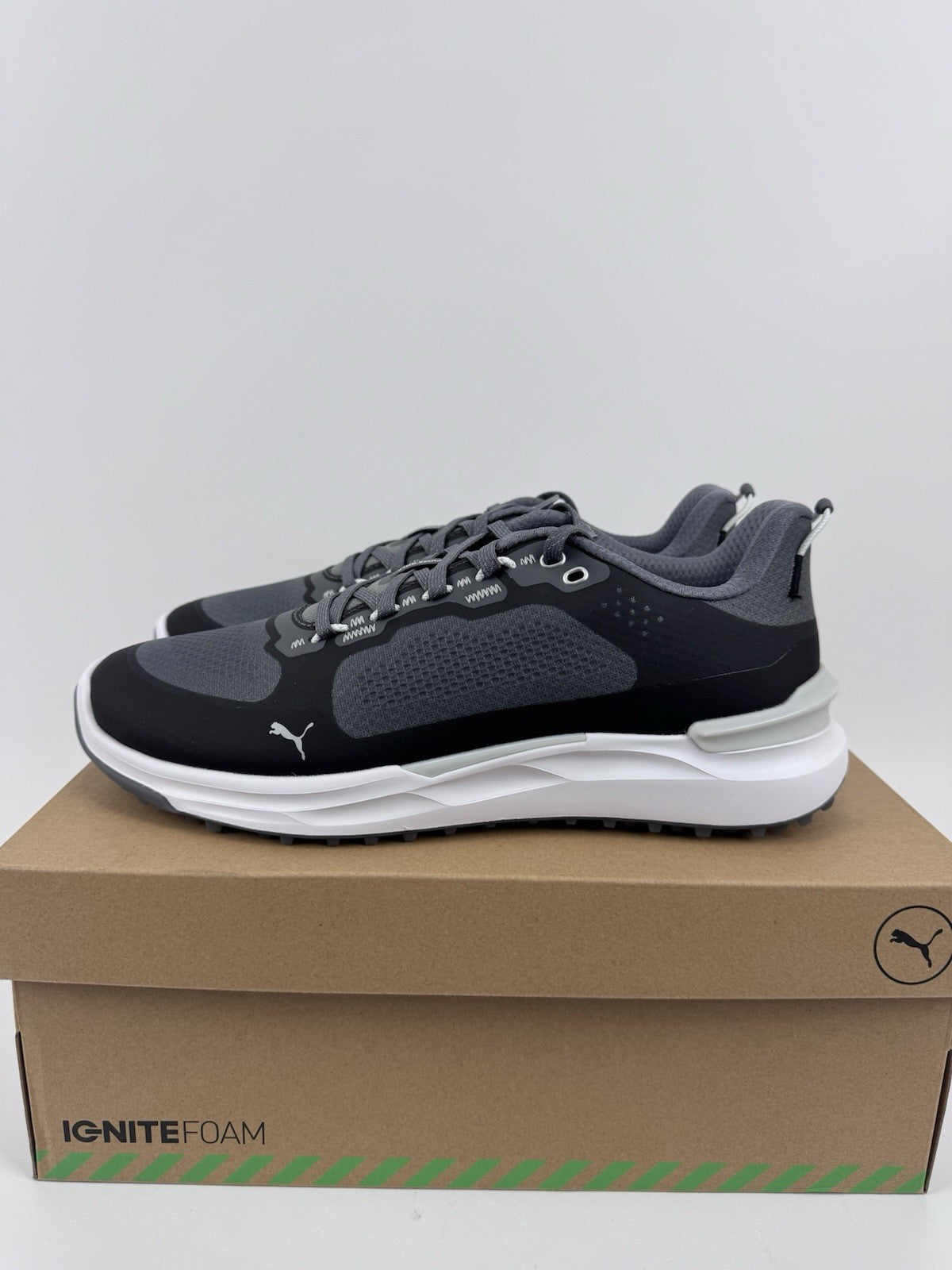 Puma Ignite Elevate X Men's Golf Shoes Size UK 7.5 Slate Black Ash Grey/321650