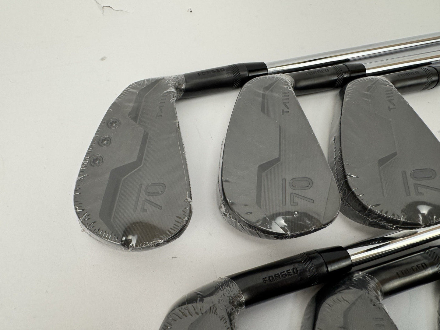 Sub70 TAII Irons 5-PW Blackout Forged AMT Black S300 Stiff Steel /New /355594