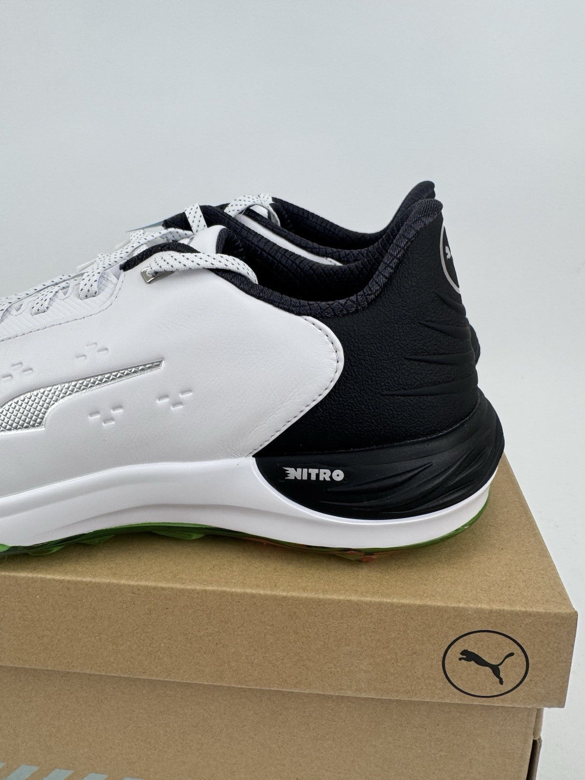 Puma Phantomcat Nitro Men's Golf Shoes Size UK 10.5 White Black Fluro/319071