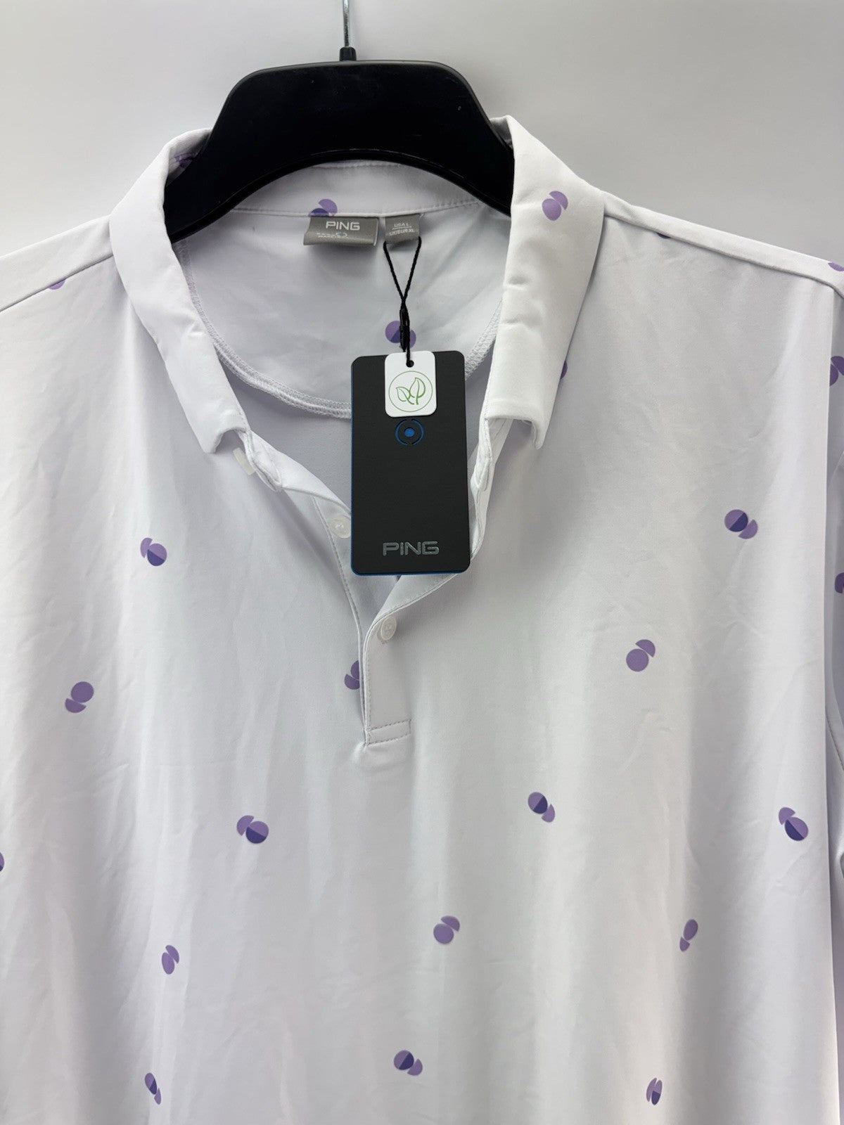 Ping Golf Mens Polo Shirt Two Tone UK XL /Short Sleeve /White /New /262423