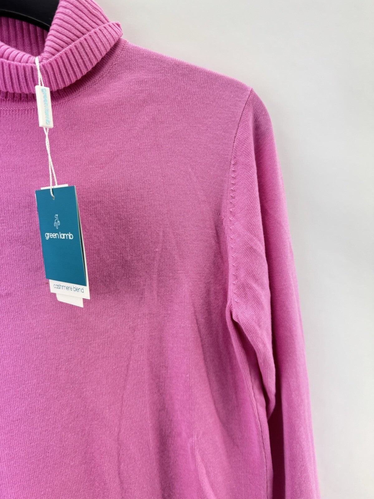 Green Lamb Ladies Pullover Knox Roll Turtle Neck Cashmere UK 14 /New /223304
