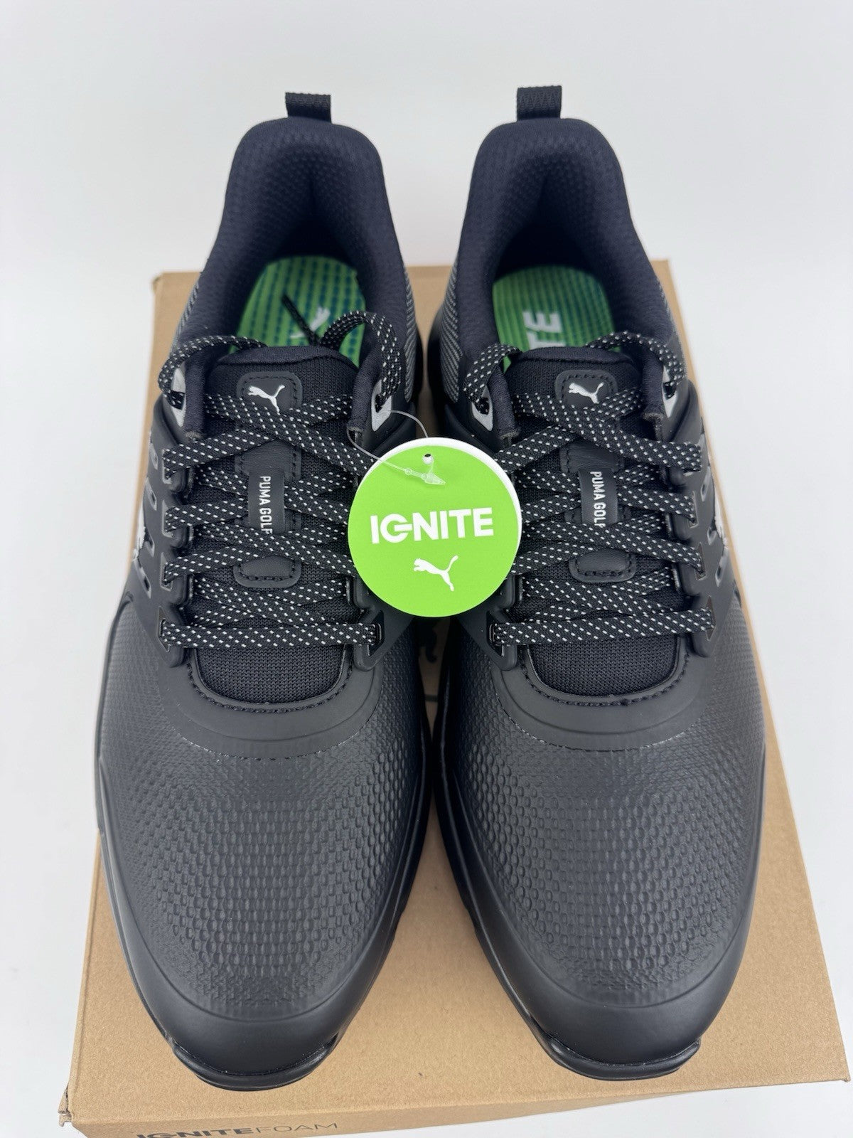 Puma Ignite Elevate 2 Tour Men's Golf Shoes Size UK 10 Black Waterproof/319214