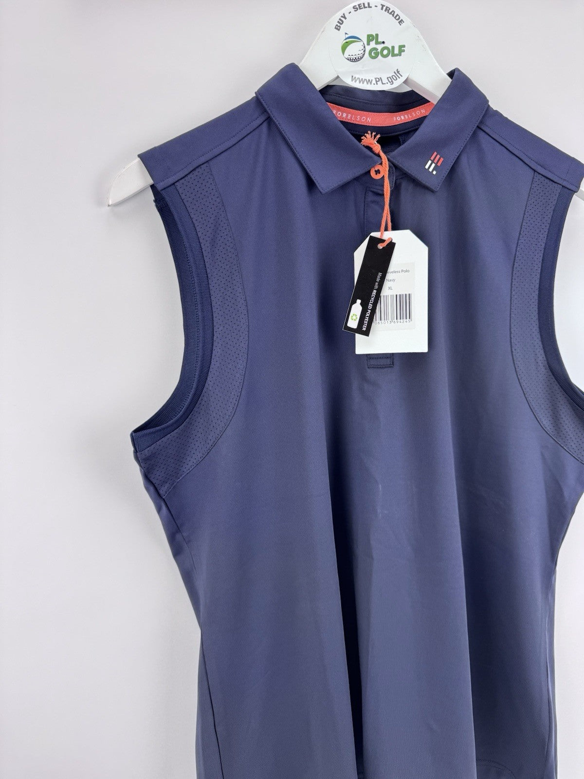 Forelson Stow Sleeveless Polo Women's XL Navy Golf Shirt Athletic Active/317981