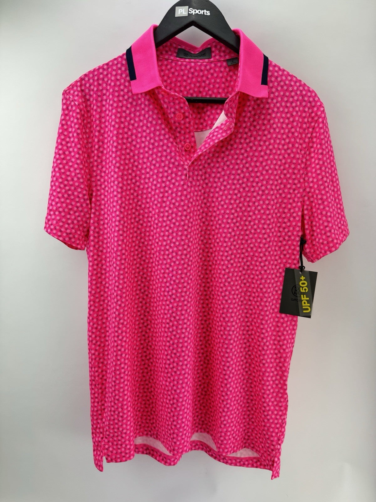 G Fore Golf Polo Shirt Triple Circle G’s Mens UK Small /Pink /New /294760