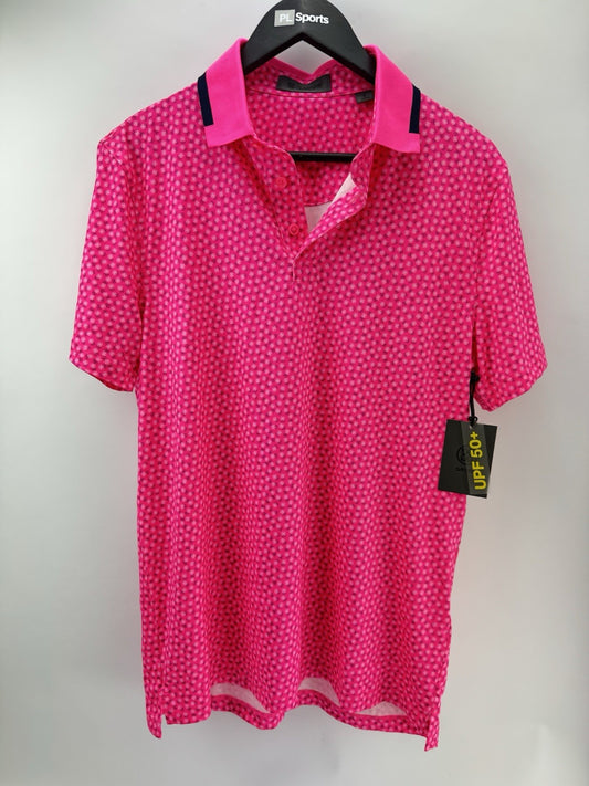 G Fore Golf Polo Shirt Triple Circle G’s Mens UK Small /Pink /New /294760