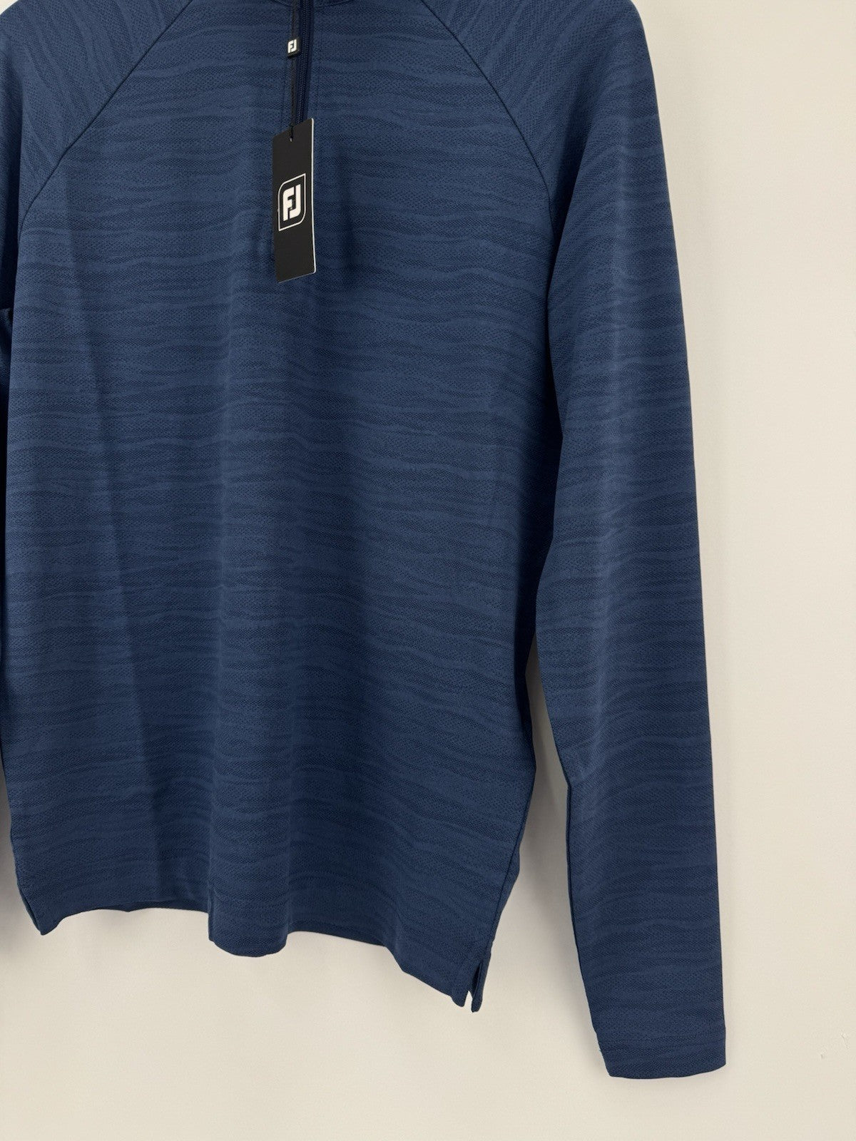 FootJoy Golf Wave Jacquard Chill-Out Zip Pullover Men's Size Small Navy/336274