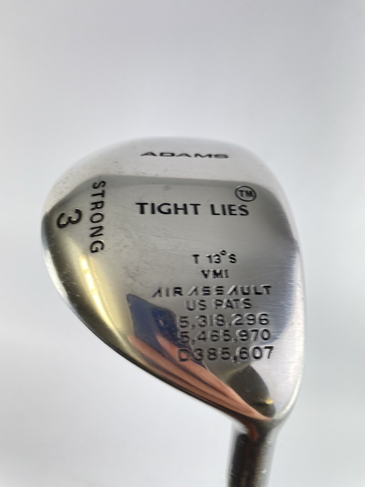 Adams 3 Wood Strong 13* Tight Lies Stiff Flex Graphite /Right /New Grip /102952