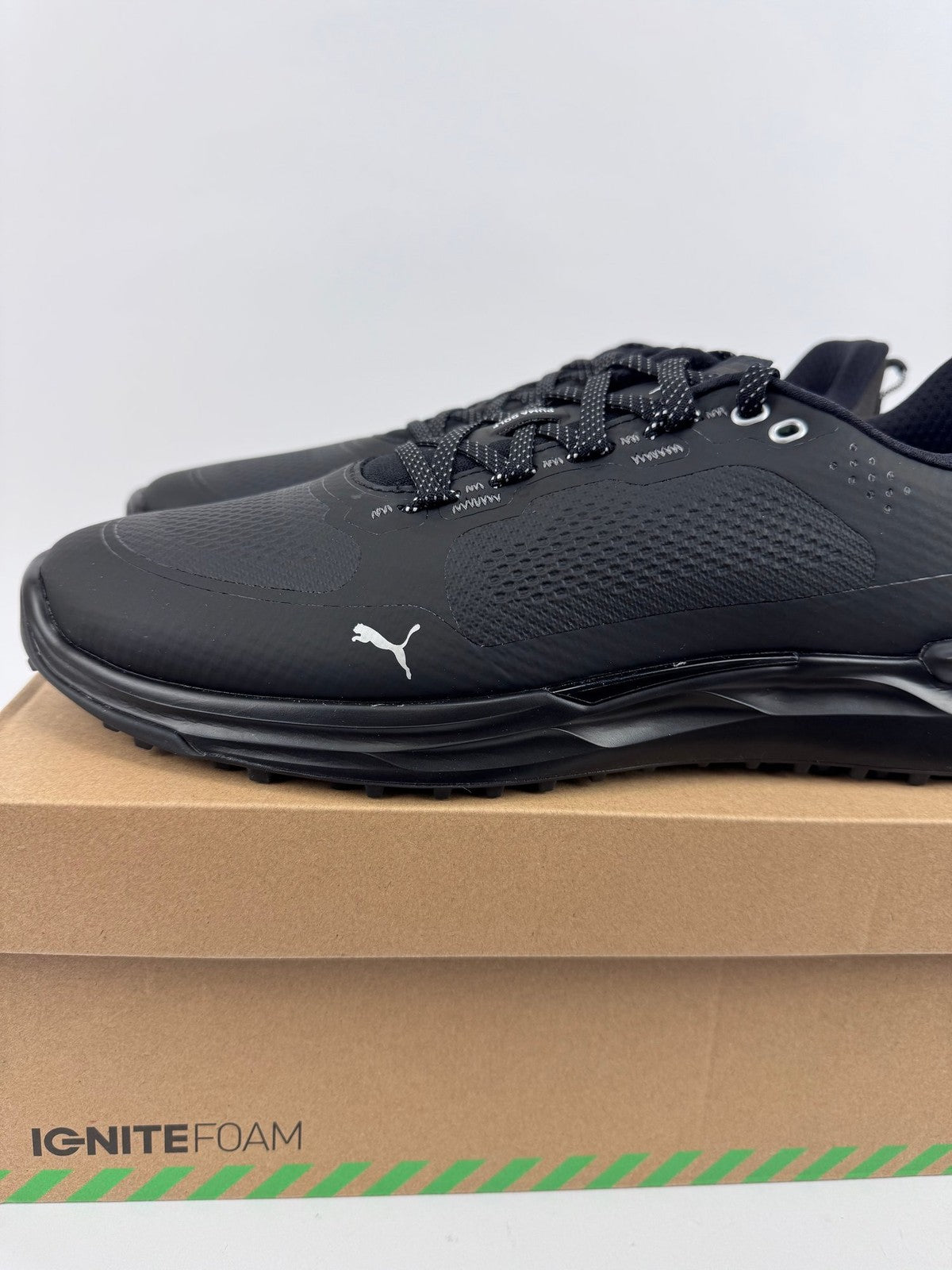 Puma IGNITE Elevate X Golf Shoes Men's Size UK 8.5 Black Waterproof/318341