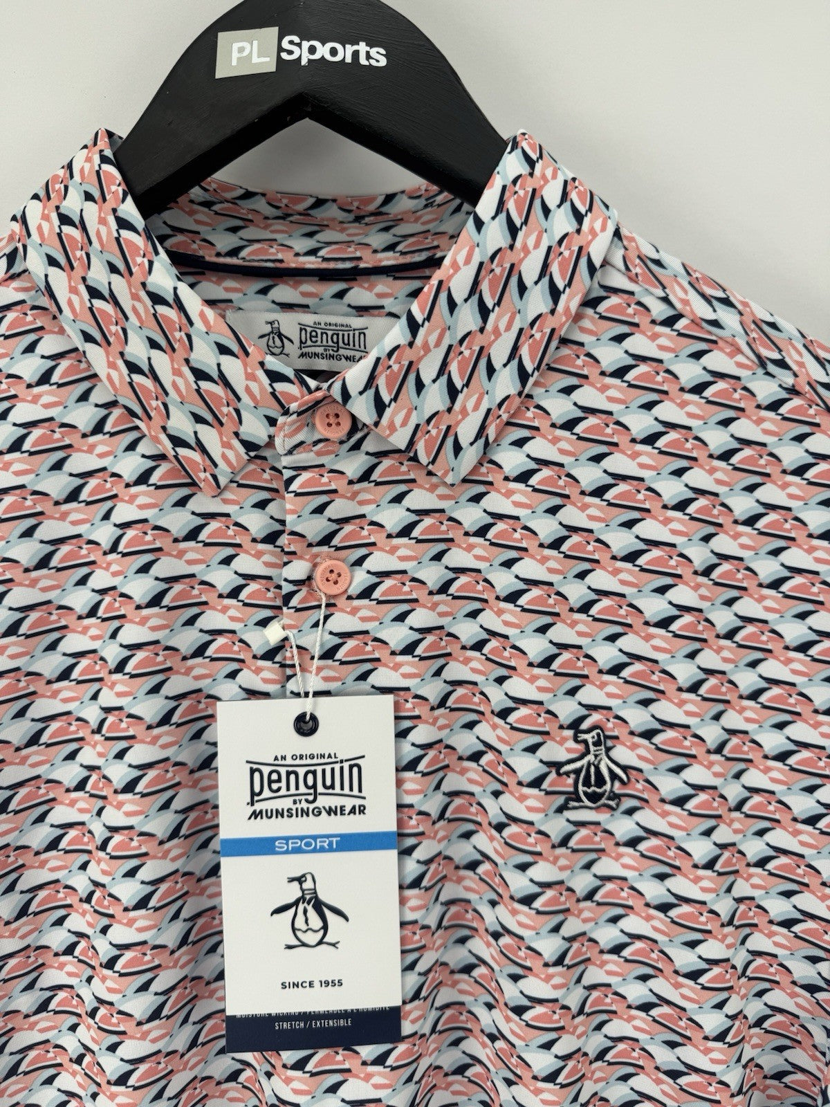 Men’s Original Penguin Layered Umbrella Golf Polo Shirt Size UK Medium/ 352833