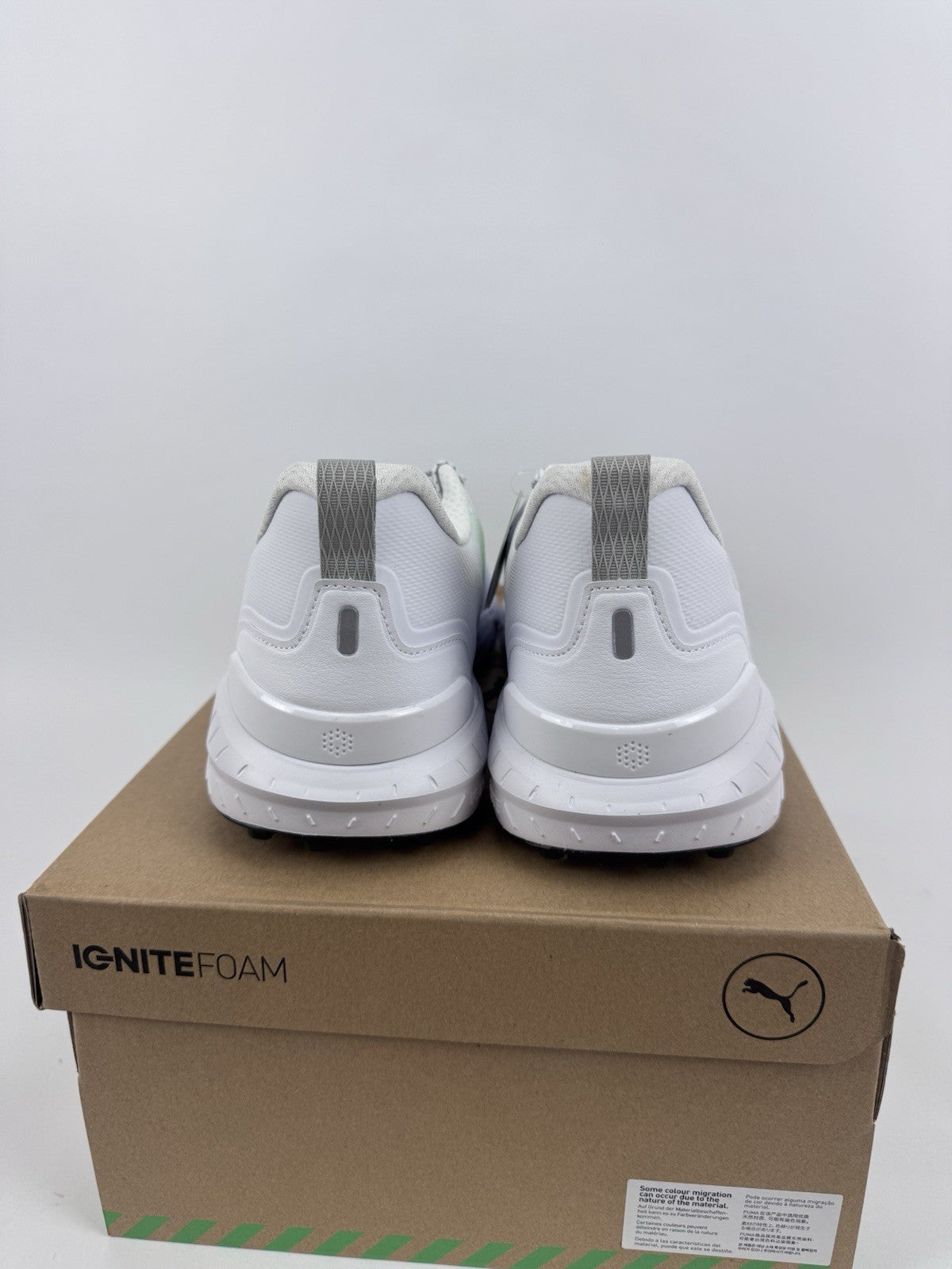Puma Ignite Elevate 2 Tour Men's Golf Shoes Size UK 10 White Waterproof/319123