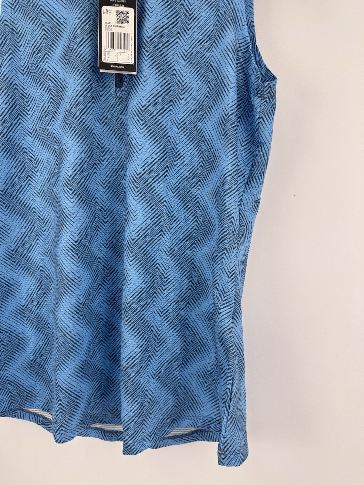 Ladies adidas Ultimate365 Ottoman Printed Sleeveless Polo Size UK Small /318114