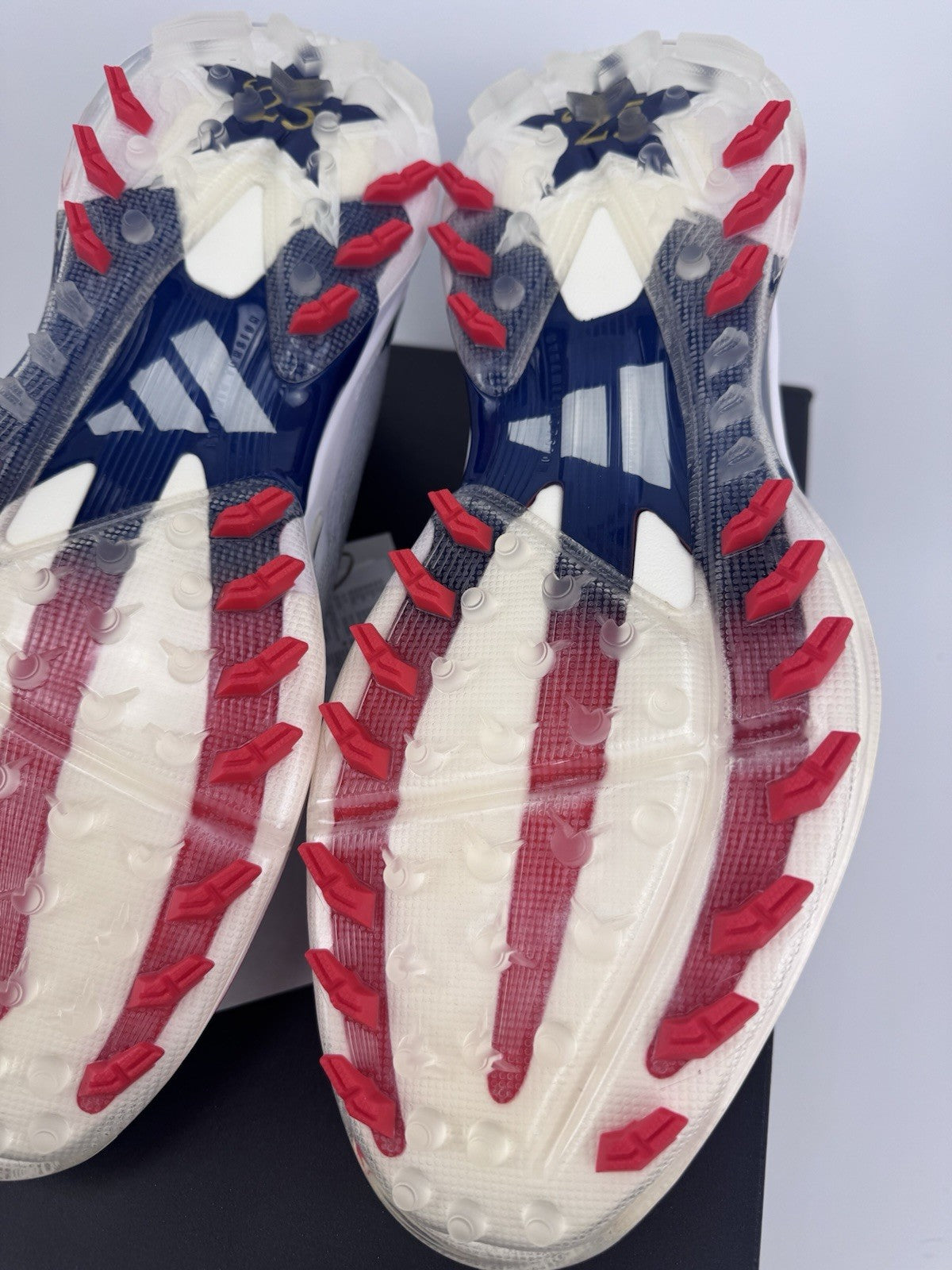 Adidas Adizero ZG Golf Shoes Men's UK Size 10 White Blue Red Spikes/3143310