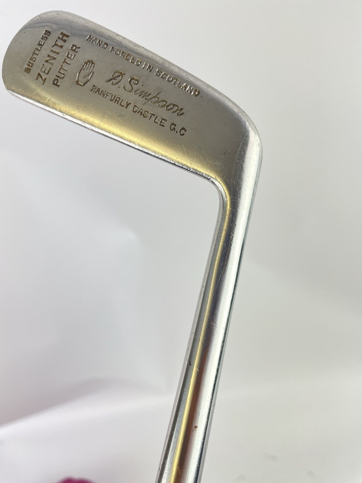 Zenith Putter Hand Forged Hand Stamp 34” “Ranfurly Castle D.Simspson” /38062