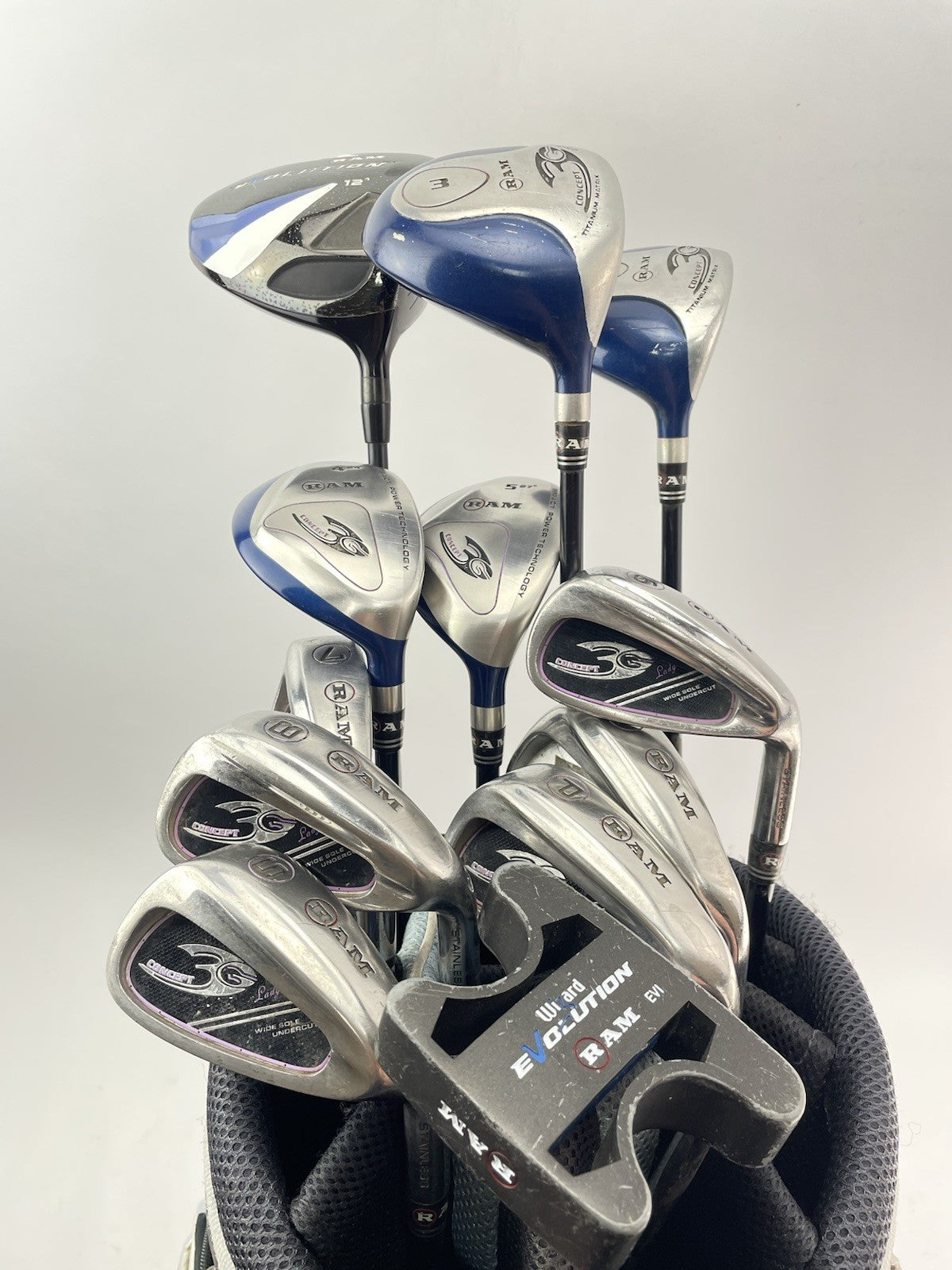 Ram Golf Package Set 12 Clubs Ladies Flex Graphite /Right /New Grips /Bag /263591