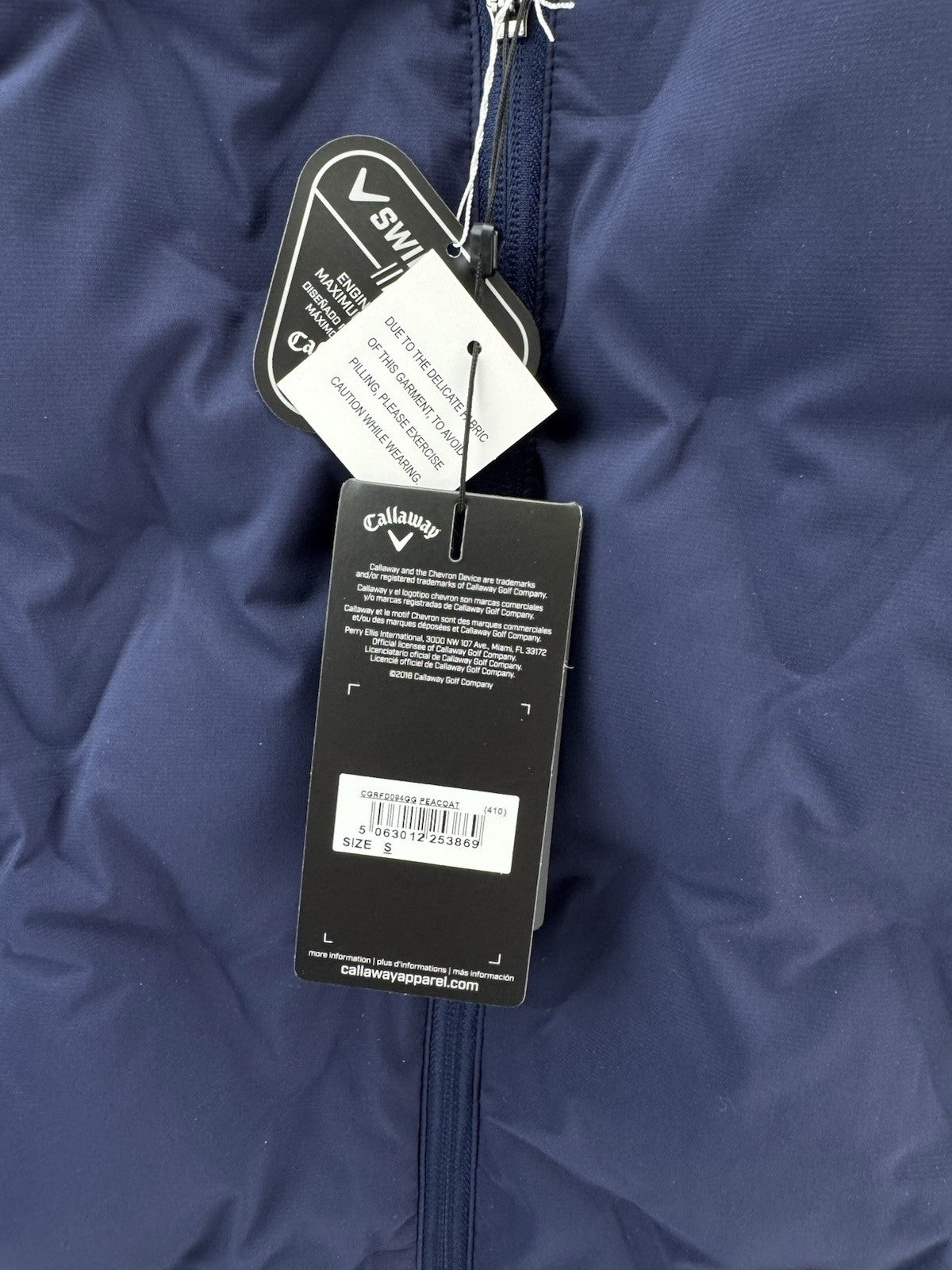 Callaway Thermal Puffer Jacket Welded Chev /Navy /Mens UK Small /New /305096