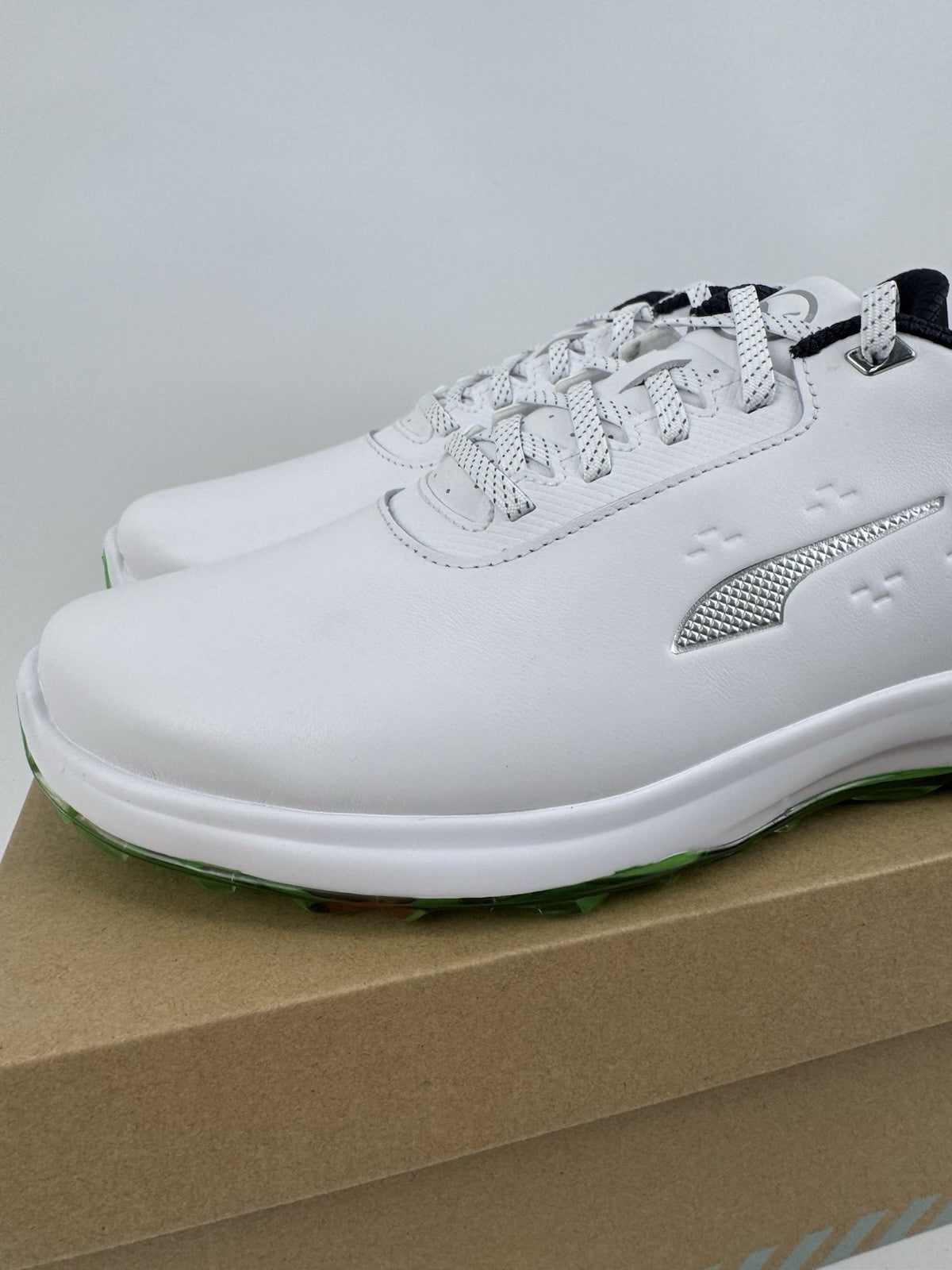 Puma Phantomcat Nitro Men's Golf Shoes Size UK 10 White Black Fluro/320142