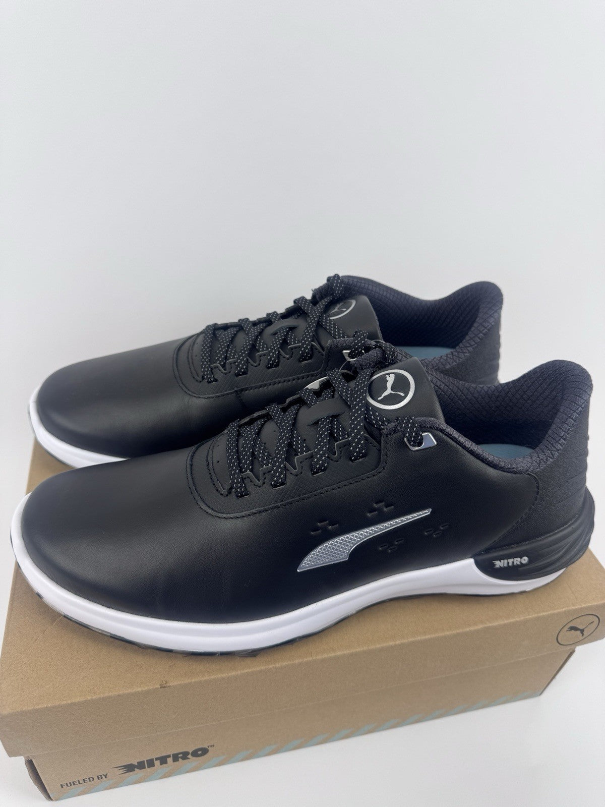 Puma Phantomcat Nitro Men's Golf Shoes Size UK 10 Black Silver Yellow/323425
