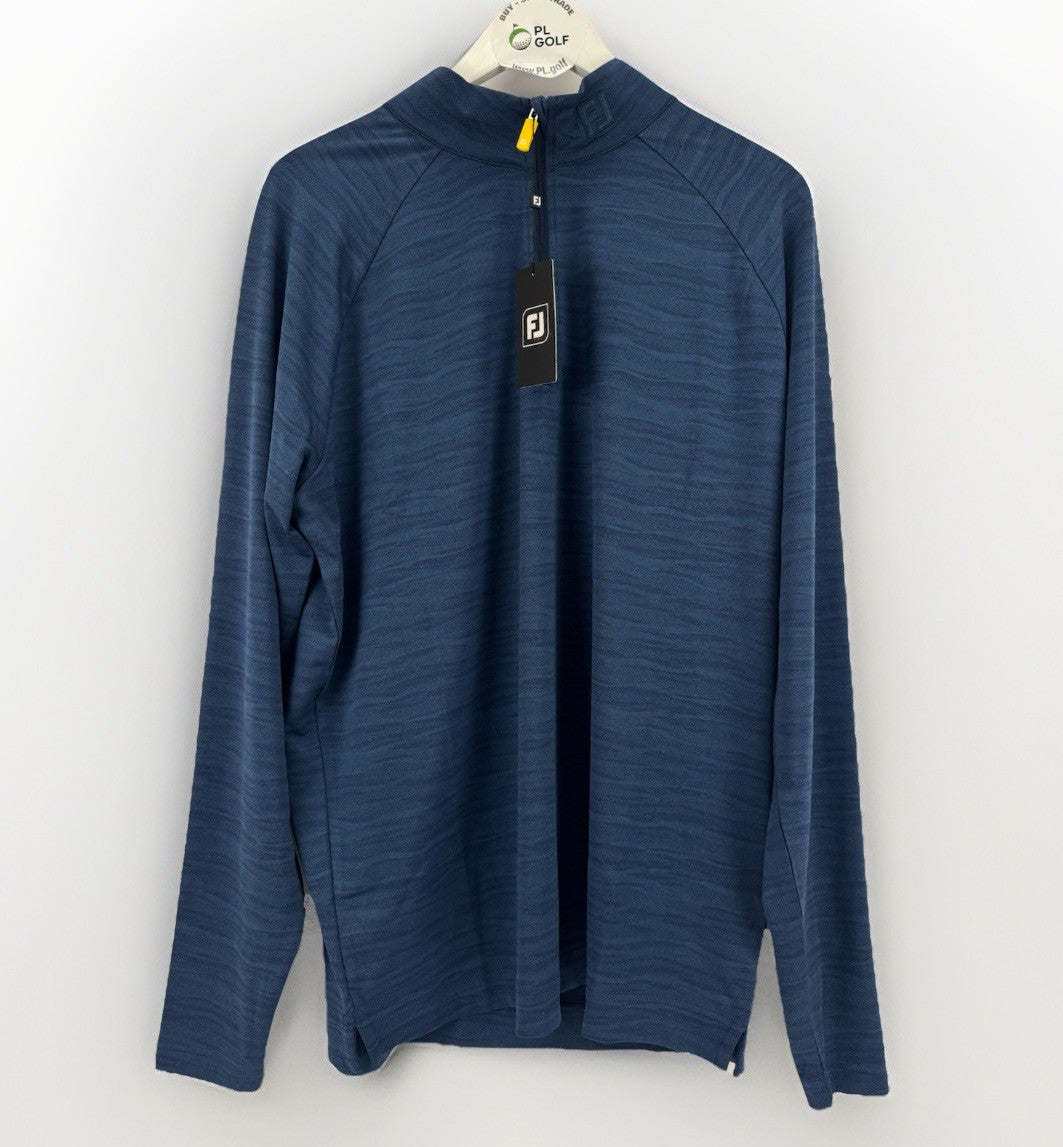 FootJoy Golf Wave Jacquard Chill-Out Zip Pullover Men's Size Medium Navy/330630