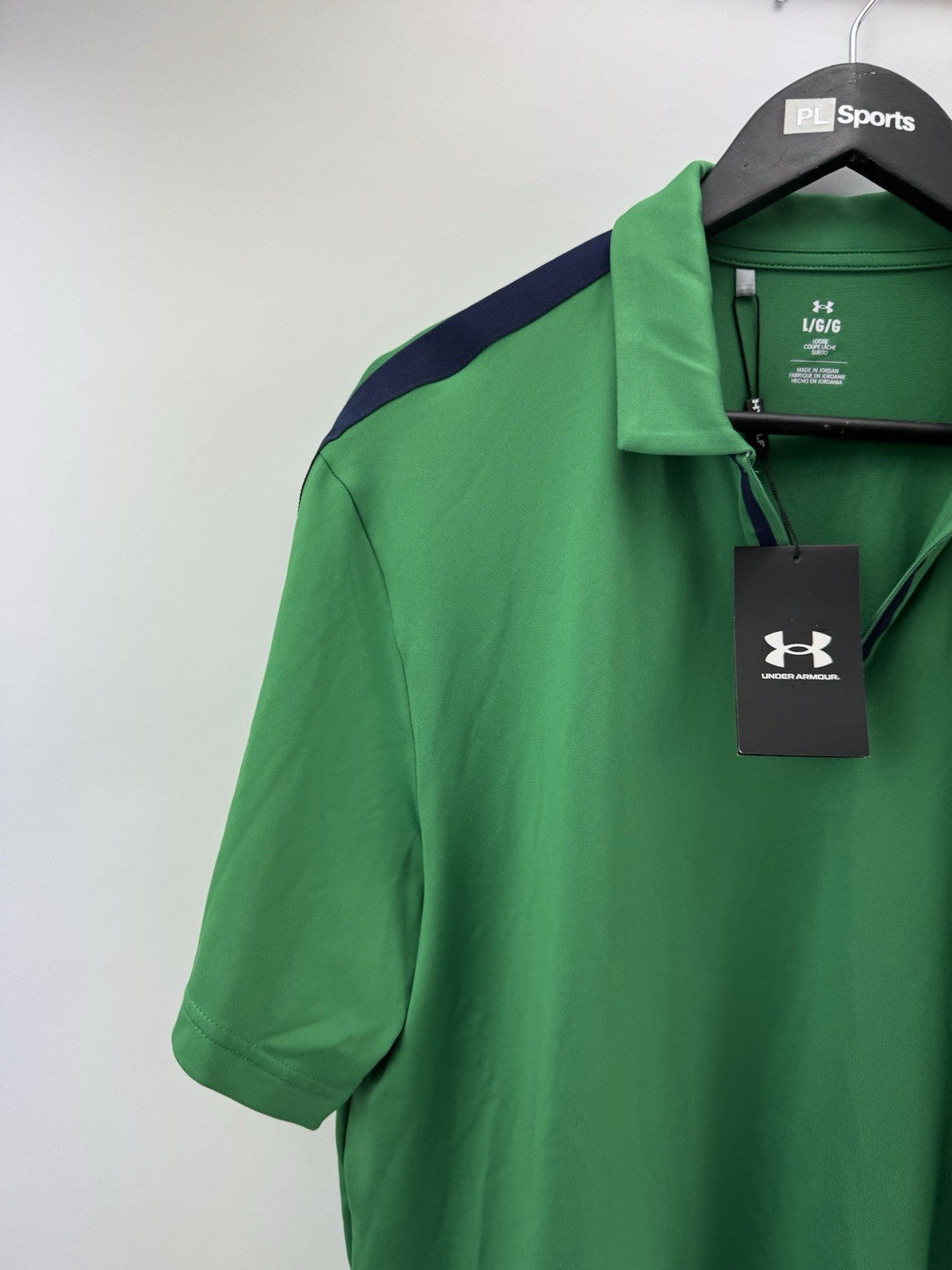 Under Armour Golf Drive Zip Polo Shirt Black UK Large /Green /New /286672
