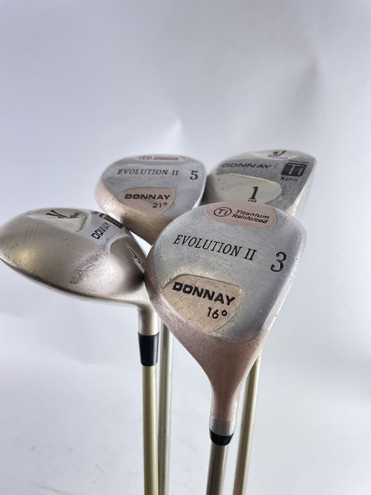 Donnay Golf Ladies Driver Fairway Set 1,3,5&9 Woods Graphite /New Grips /117100