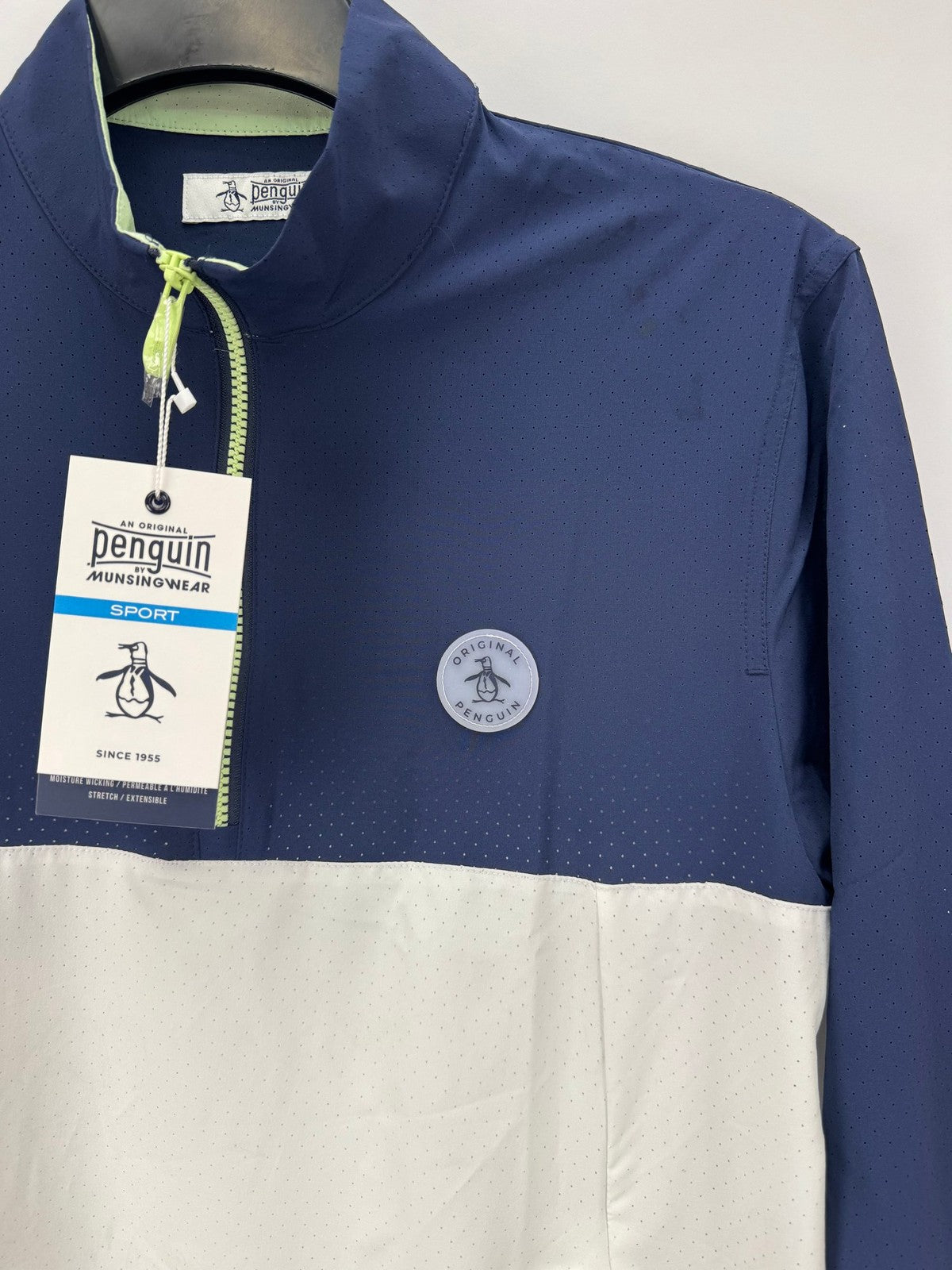 Penguin Sport Men's Jacket Size Small 1/4 Zip Colour Block Lightweight/365112