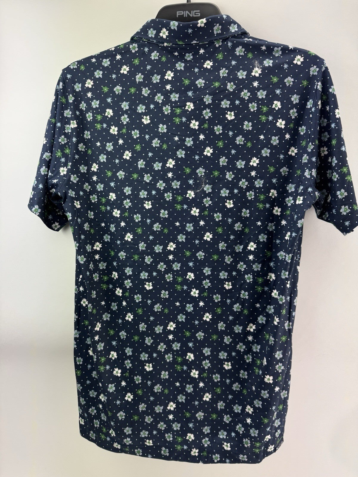 Puma Golf Mens Polo Shirt Cloudspun Floral UK Medium /Navy /New /223208