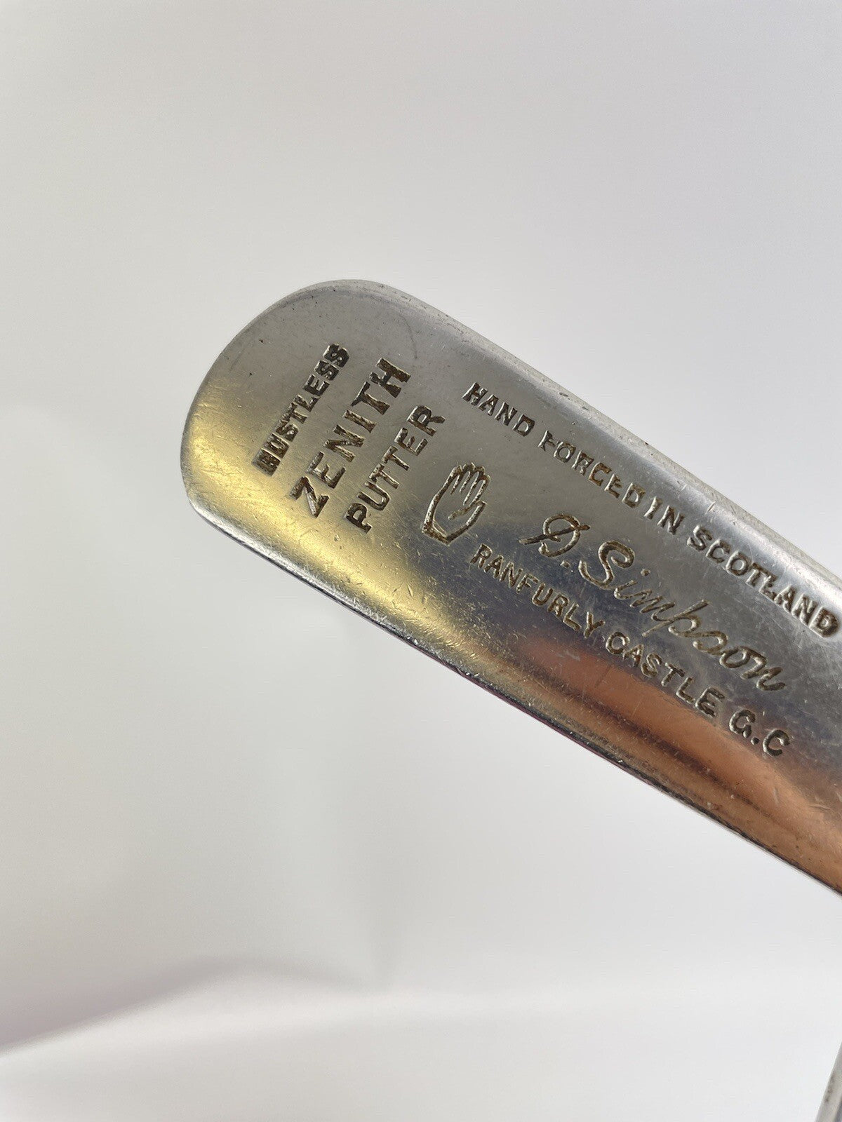 Zenith Putter Hand Forged Hand Stamp 34” “Ranfurly Castle D.Simspson” /38061