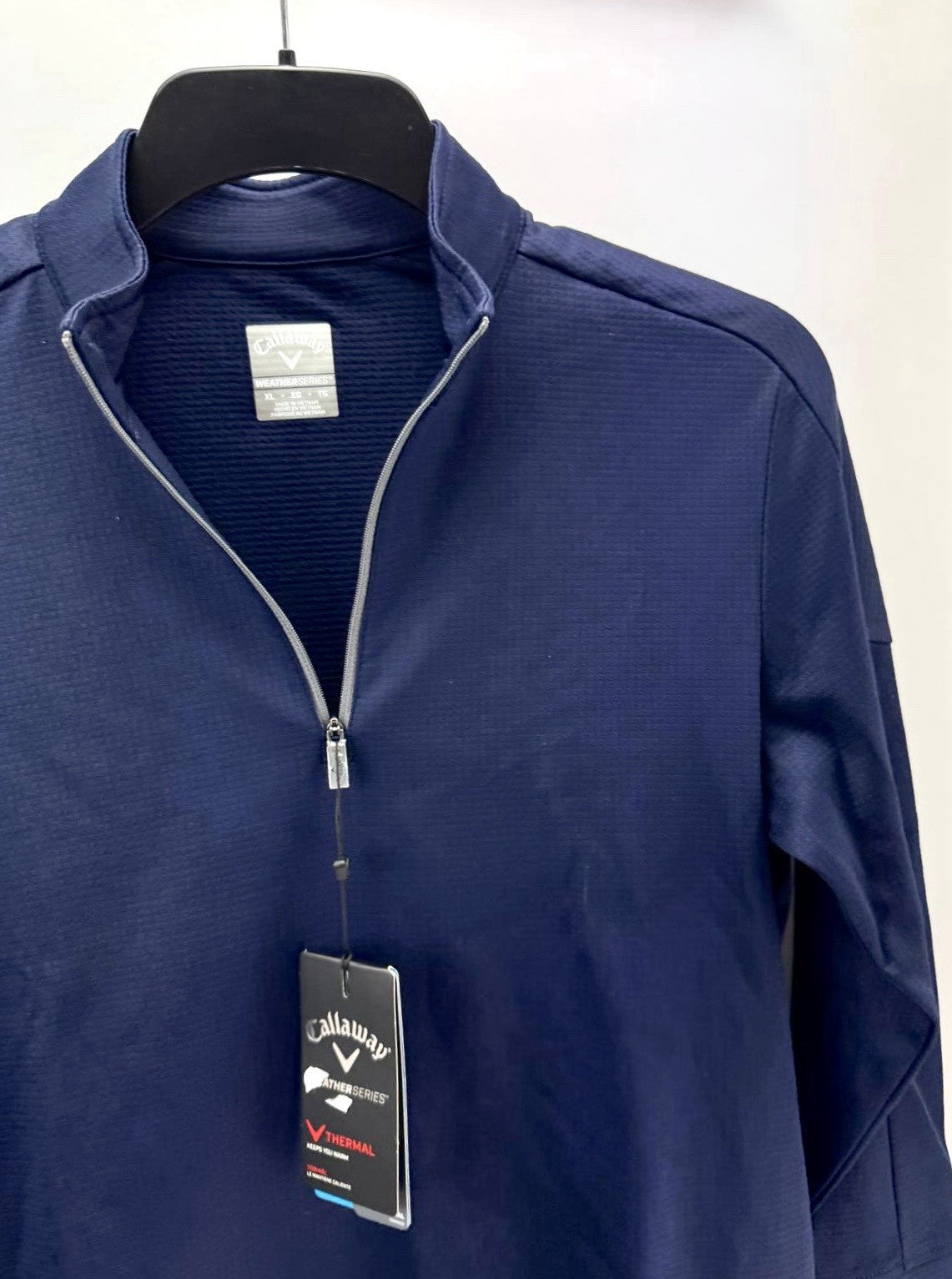 Junior Callaway Weather Series Long Sleeve Pullover 1/4 Zip Navy Size XL/ 275583