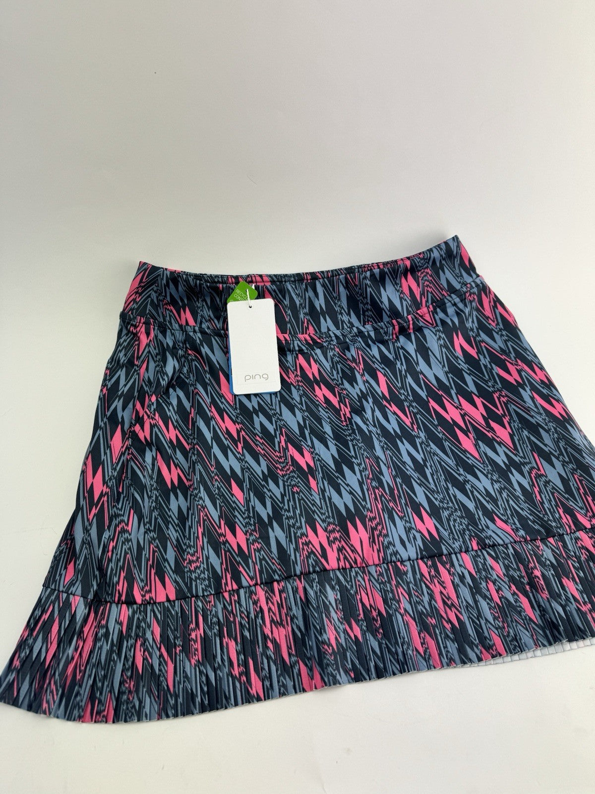 Ping Georgia Ladies Golf Skort UK Size 8/ Pleated/  Navy Multi/ Brand New/ 309691