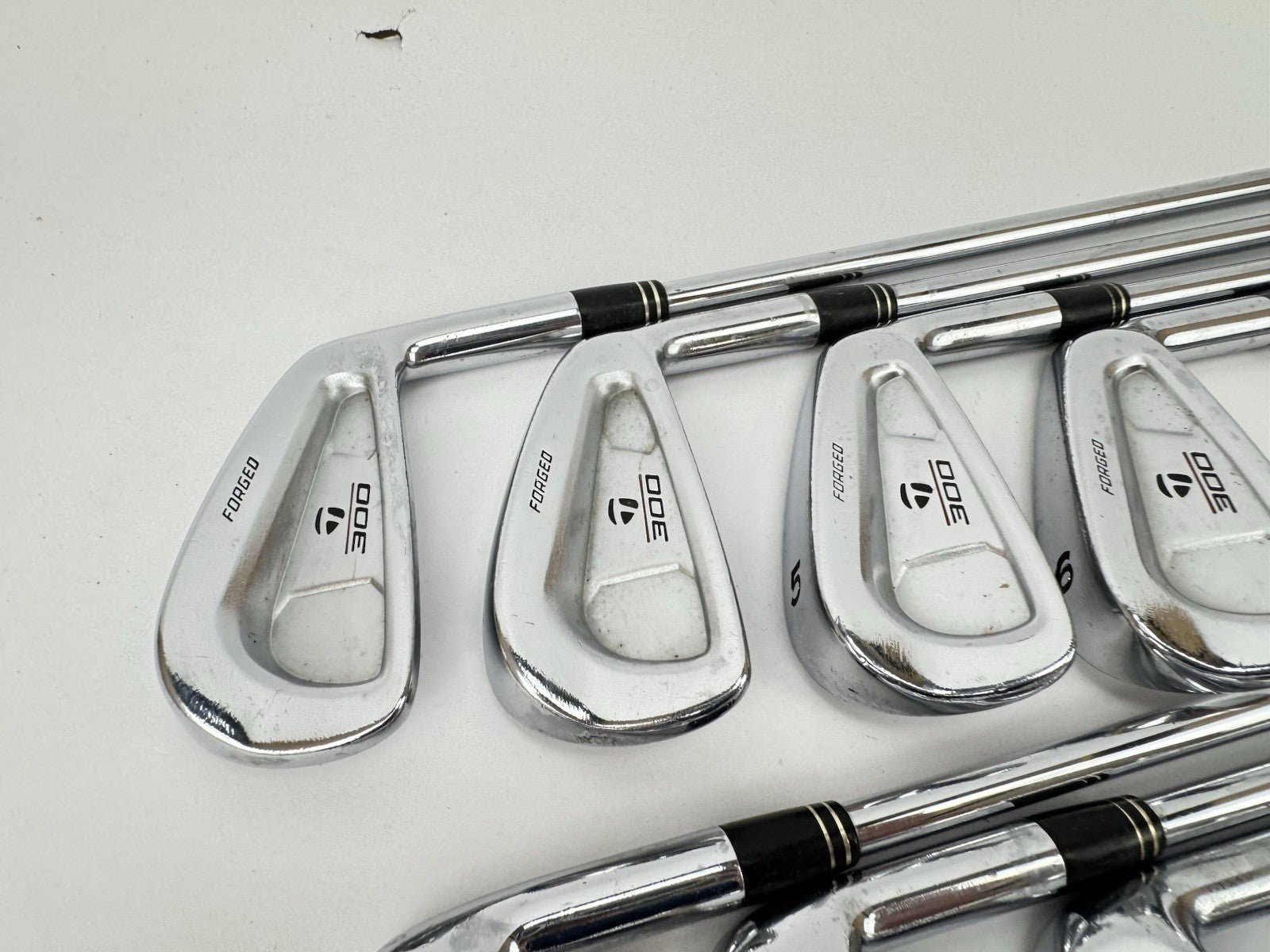 Taylormade 300 Forged Irons 3-PW Rifle 6.5 X Flex Steel +1/2” /New Grips /343273